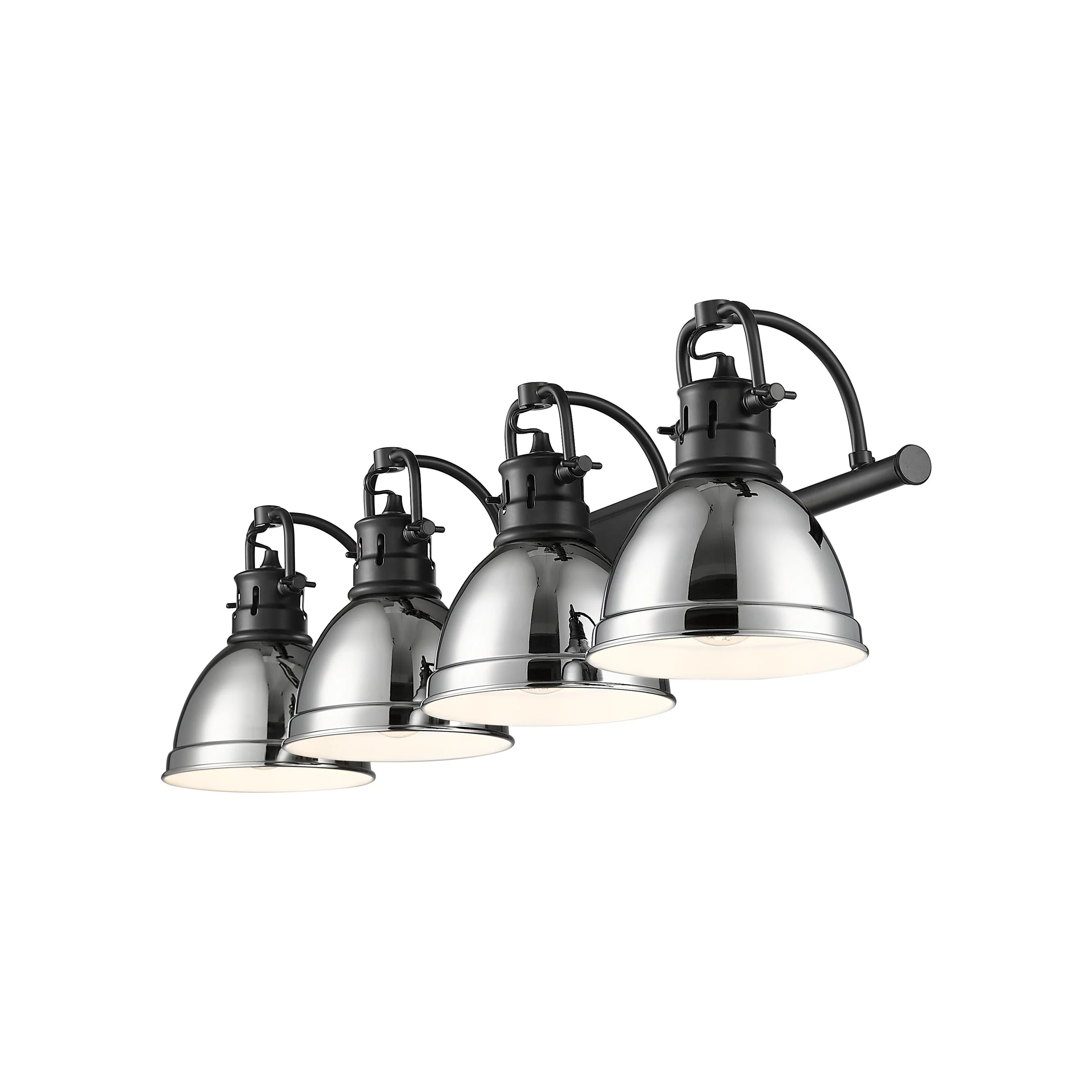 Duncan 4-light Vanity in Matte Black and Chrome shade - Image 2
