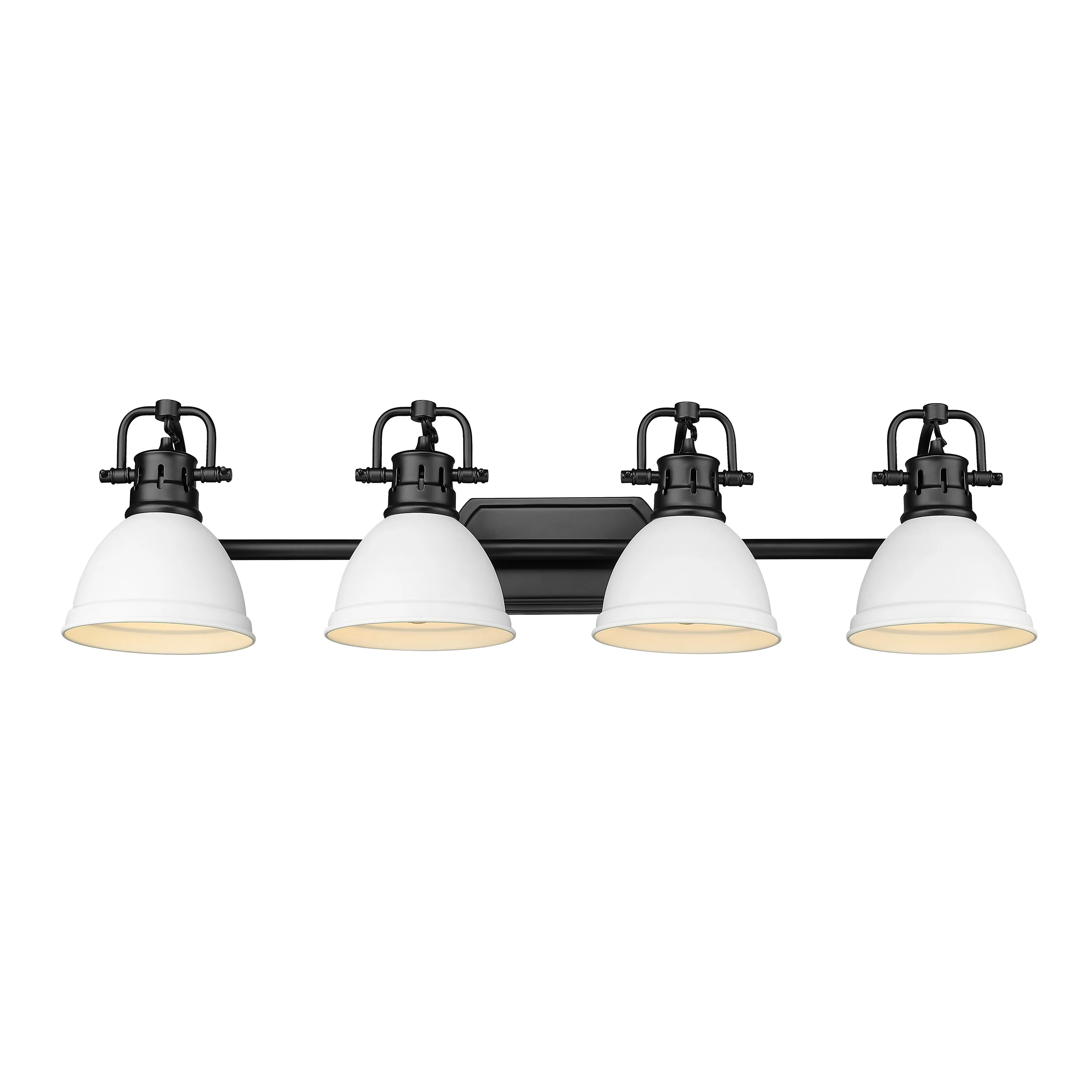 Duncan 4-light Vanity in Matte Black and Matte White shade - Image 3