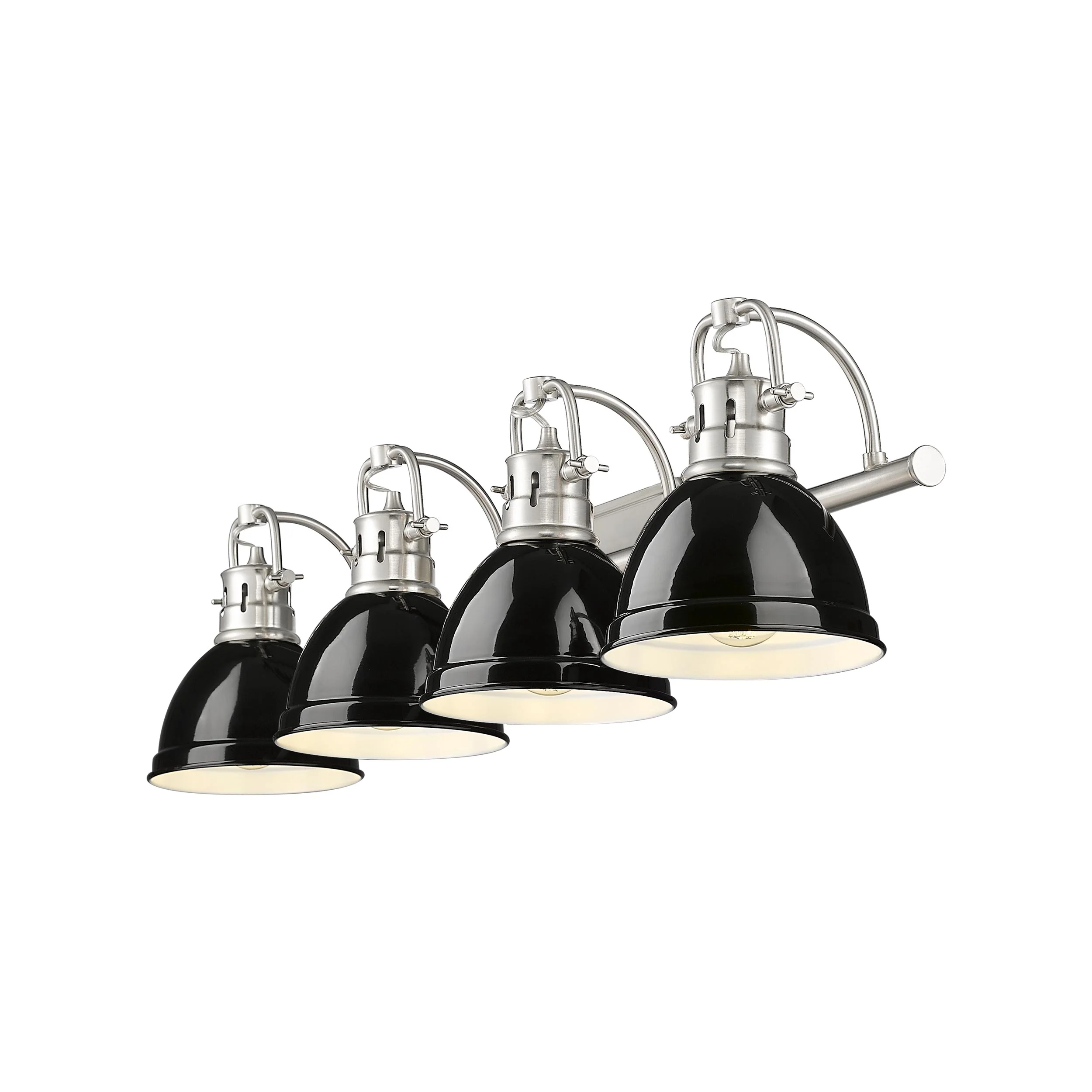 Duncan 4-light Vanity in Pewter and Black shade - Image 2