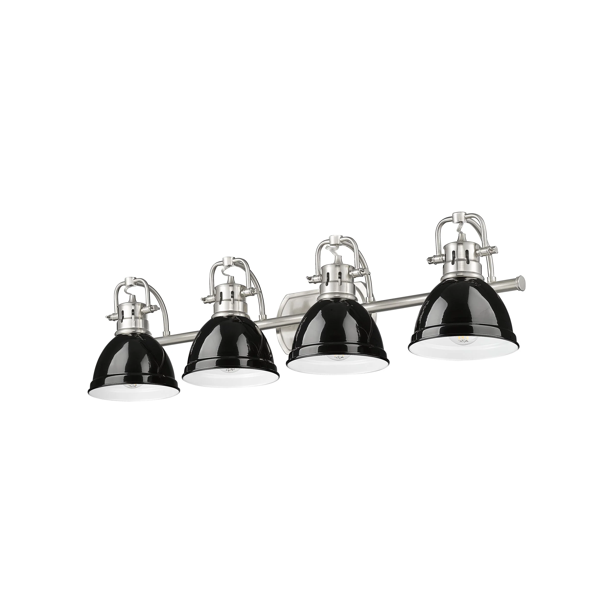 Duncan 4-light Vanity in Pewter and Black shade - Image 3