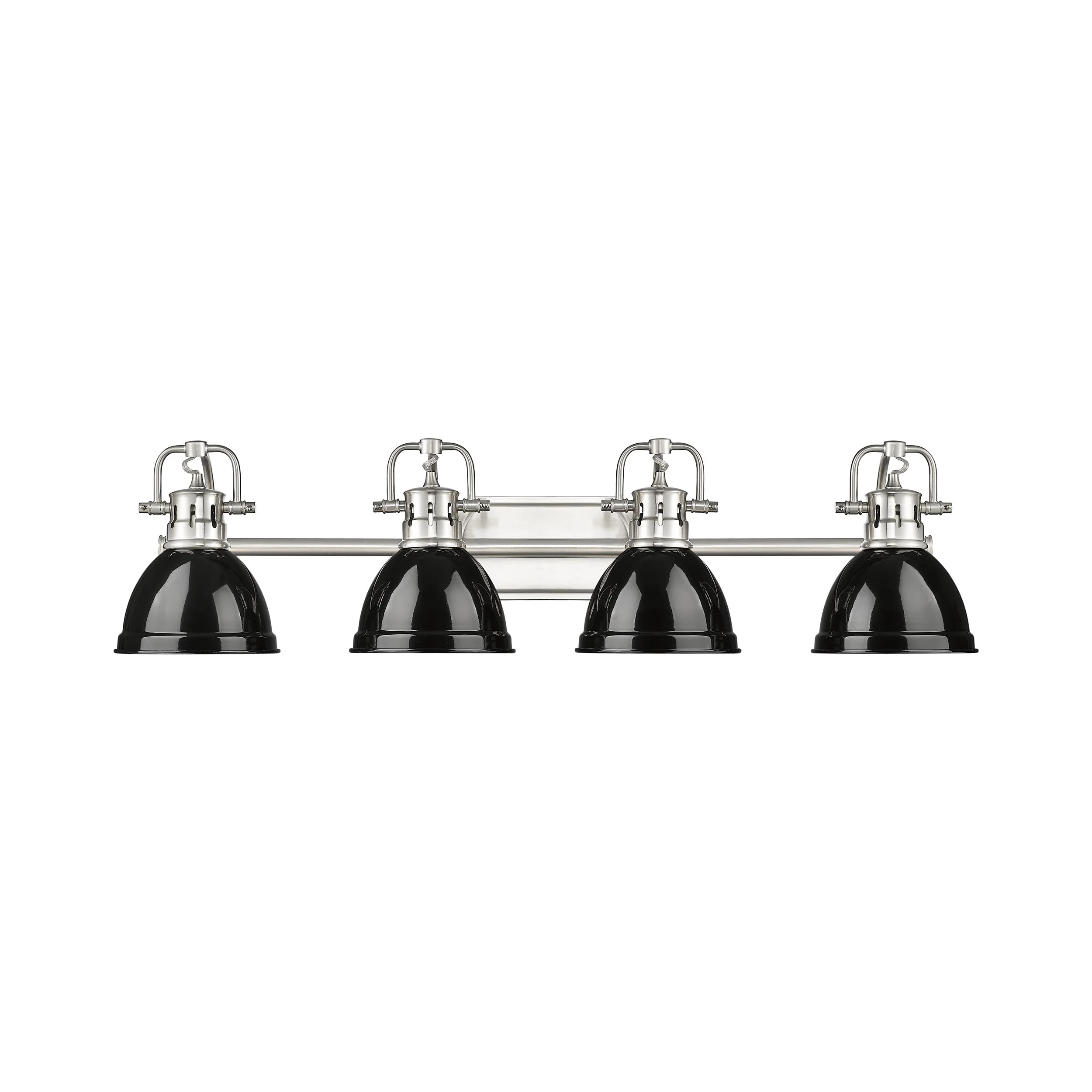 Duncan 4-light Vanity in Pewter and Black shade - Image 5