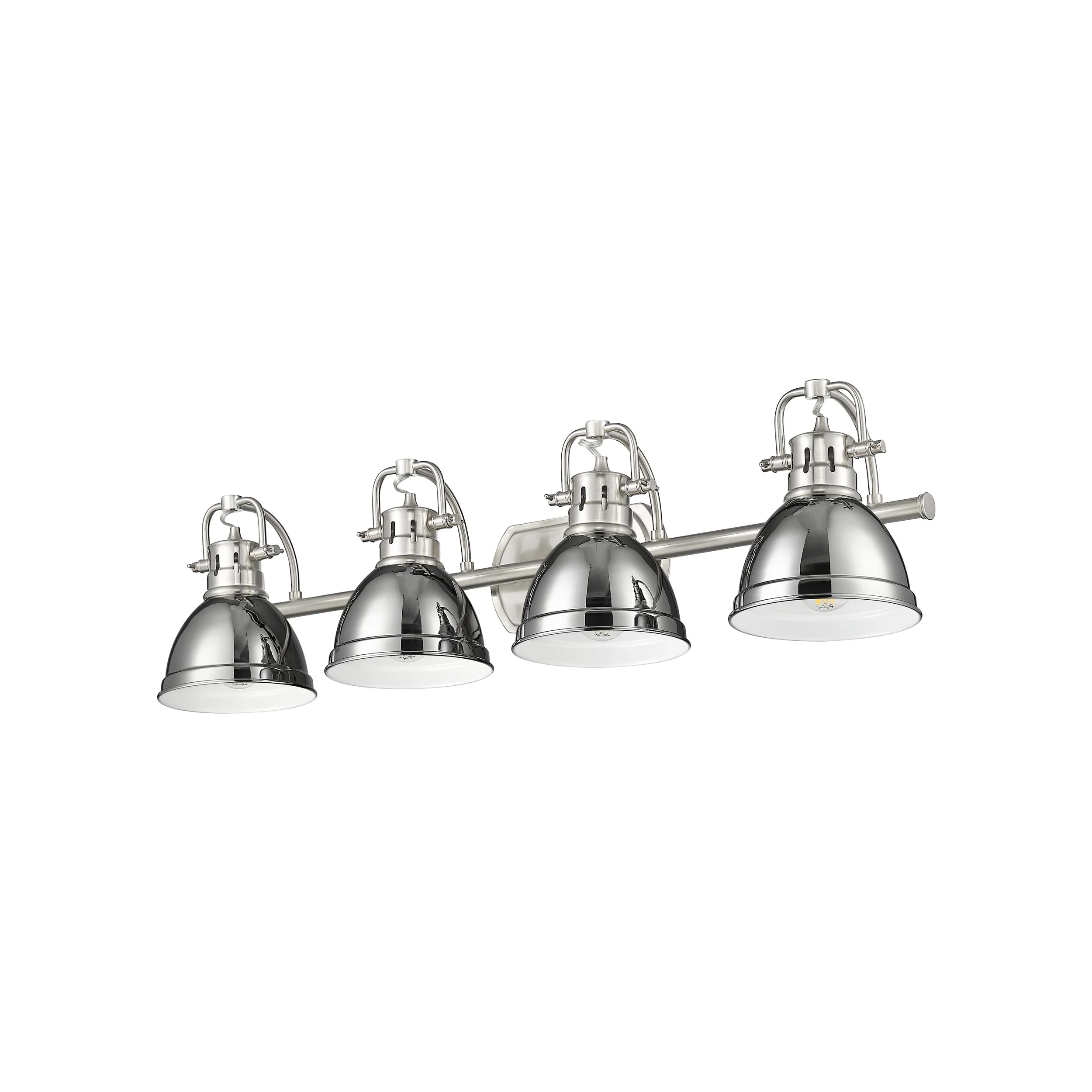 Duncan 4-light Vanity in Pewter and Chrome shade - Image 3