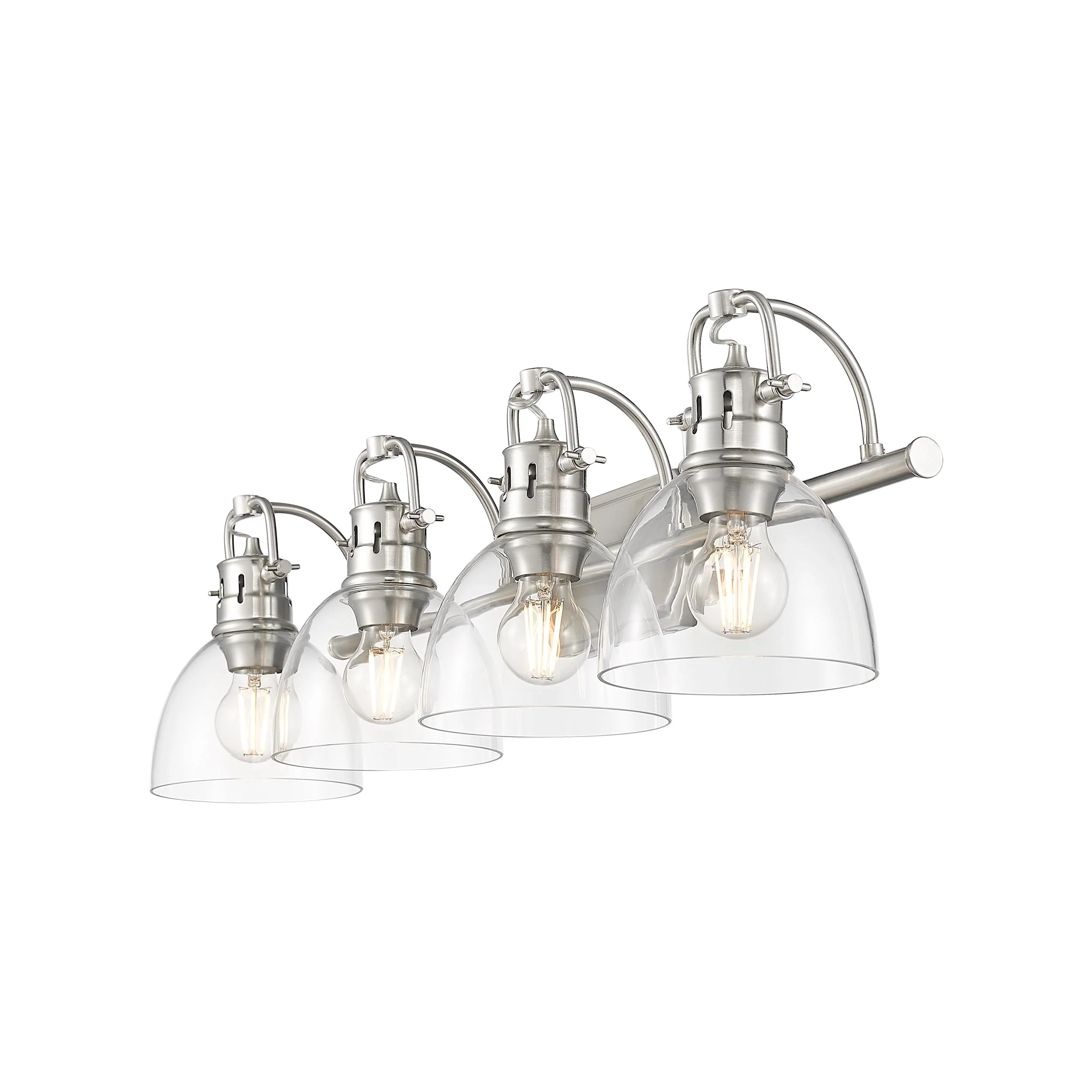 Duncan 4-light Vanity in Pewter and Clear Glass - Image 2