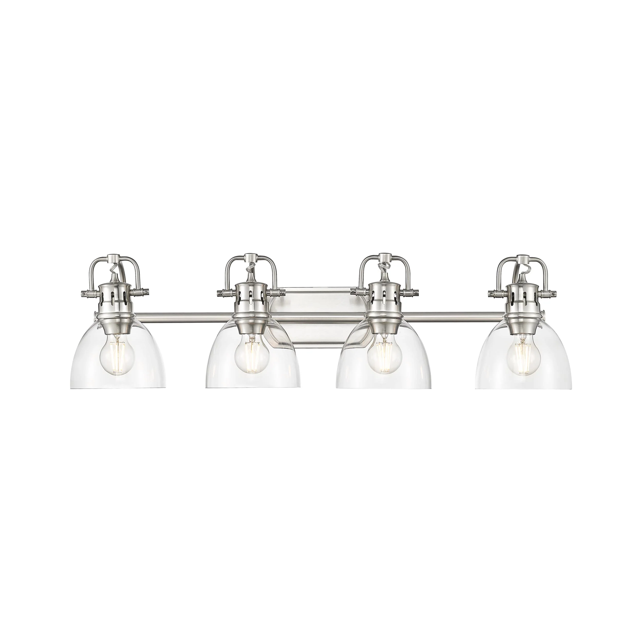 Duncan 4-light Vanity in Pewter and Clear Glass - Image 5