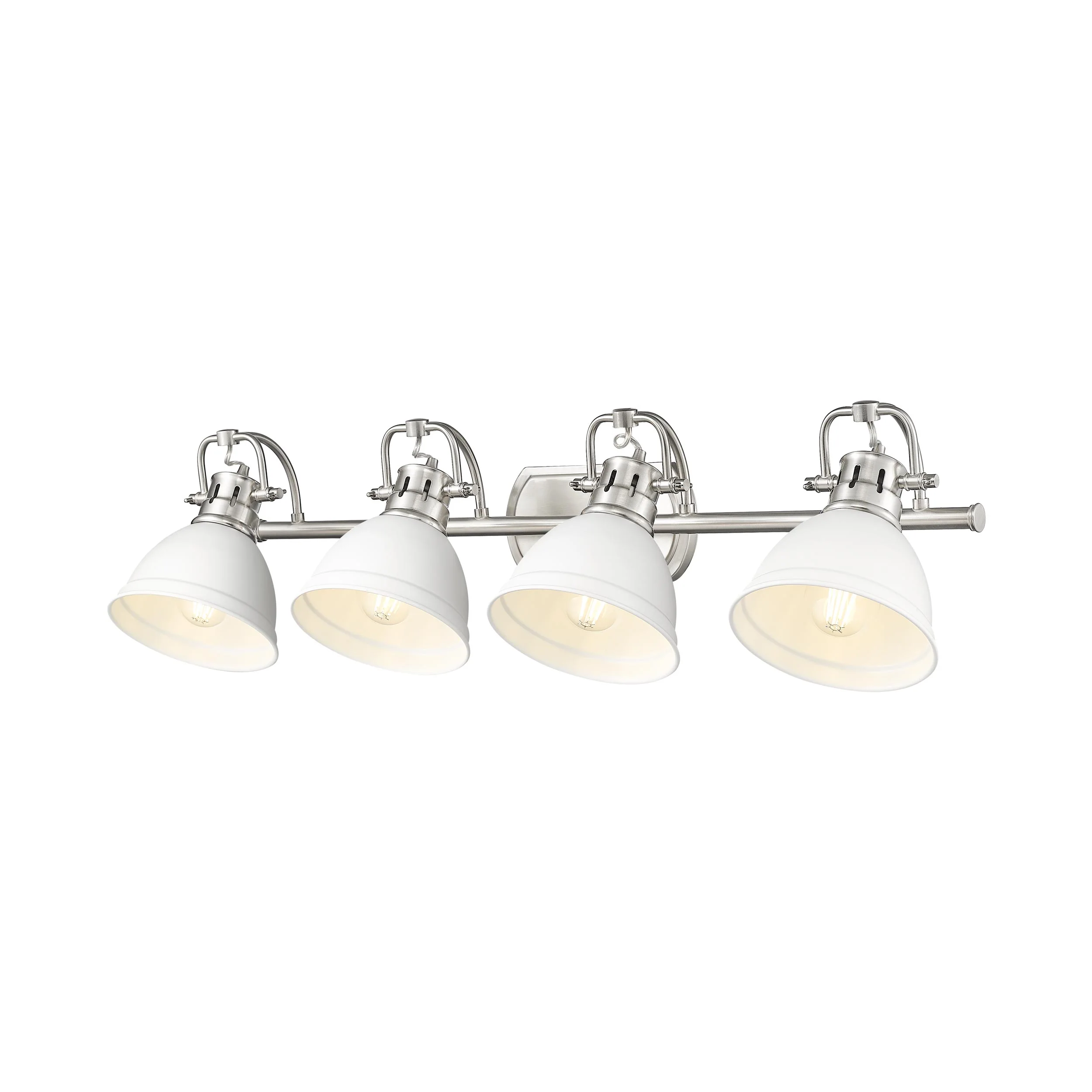 Duncan 4-light Vanity in Pewter and Matte White shade - Image 4