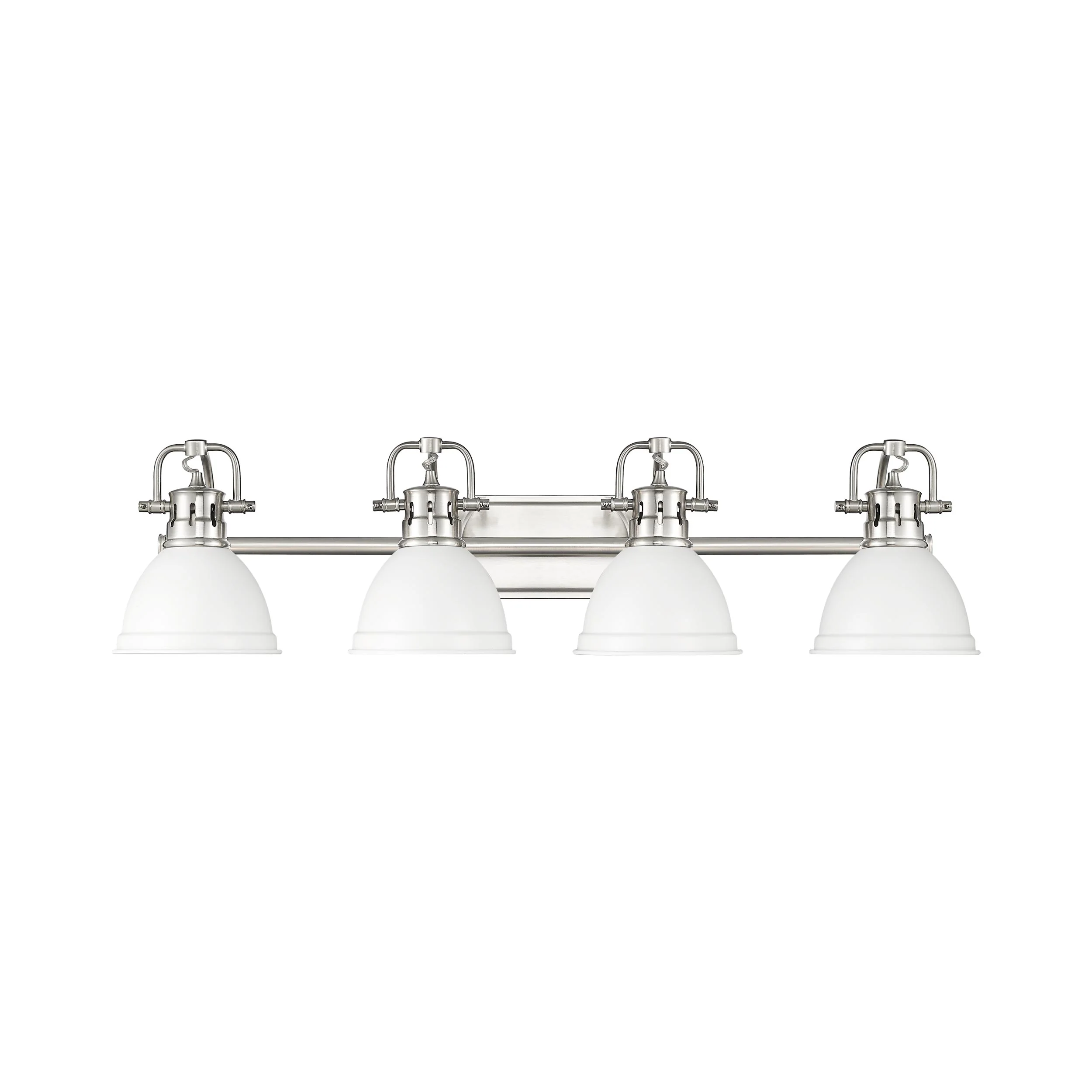 Duncan 4-light Vanity in Pewter and Matte White shade - Image 5