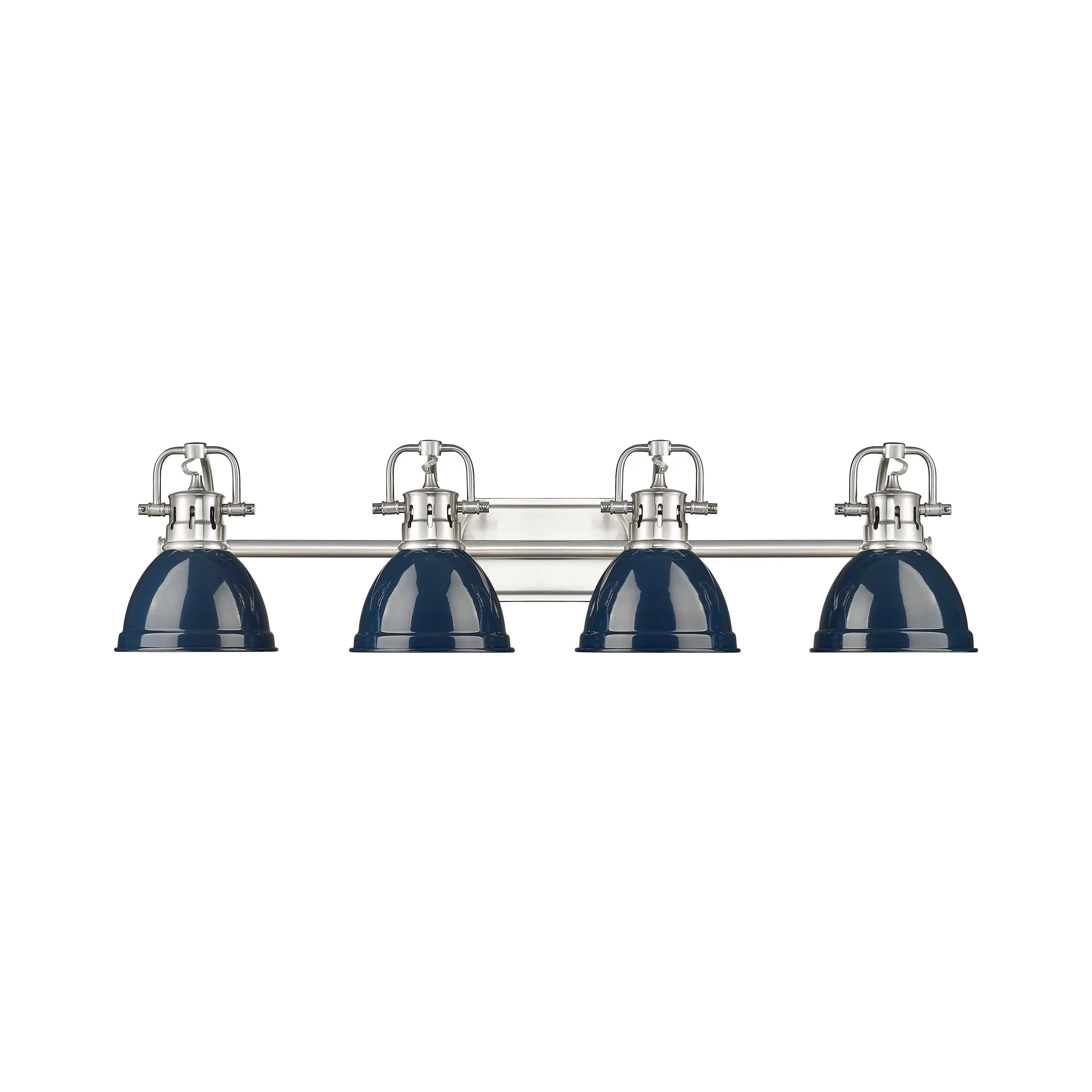 Duncan 4-light Vanity in Pewter and Navy Blue shade - Image 5