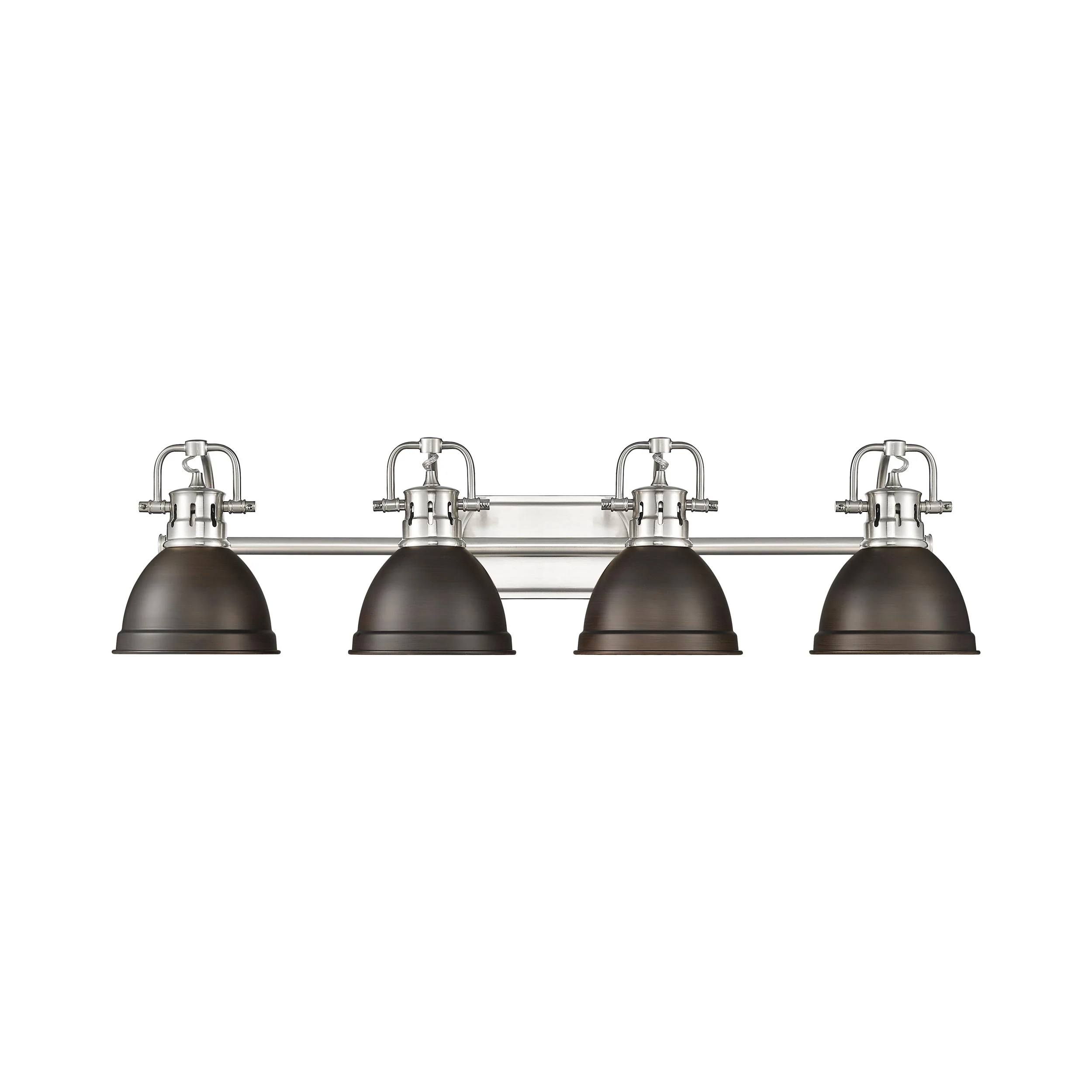 Duncan 4-light Vanity in Pewter and Rubbed Bronze shade - Image 5