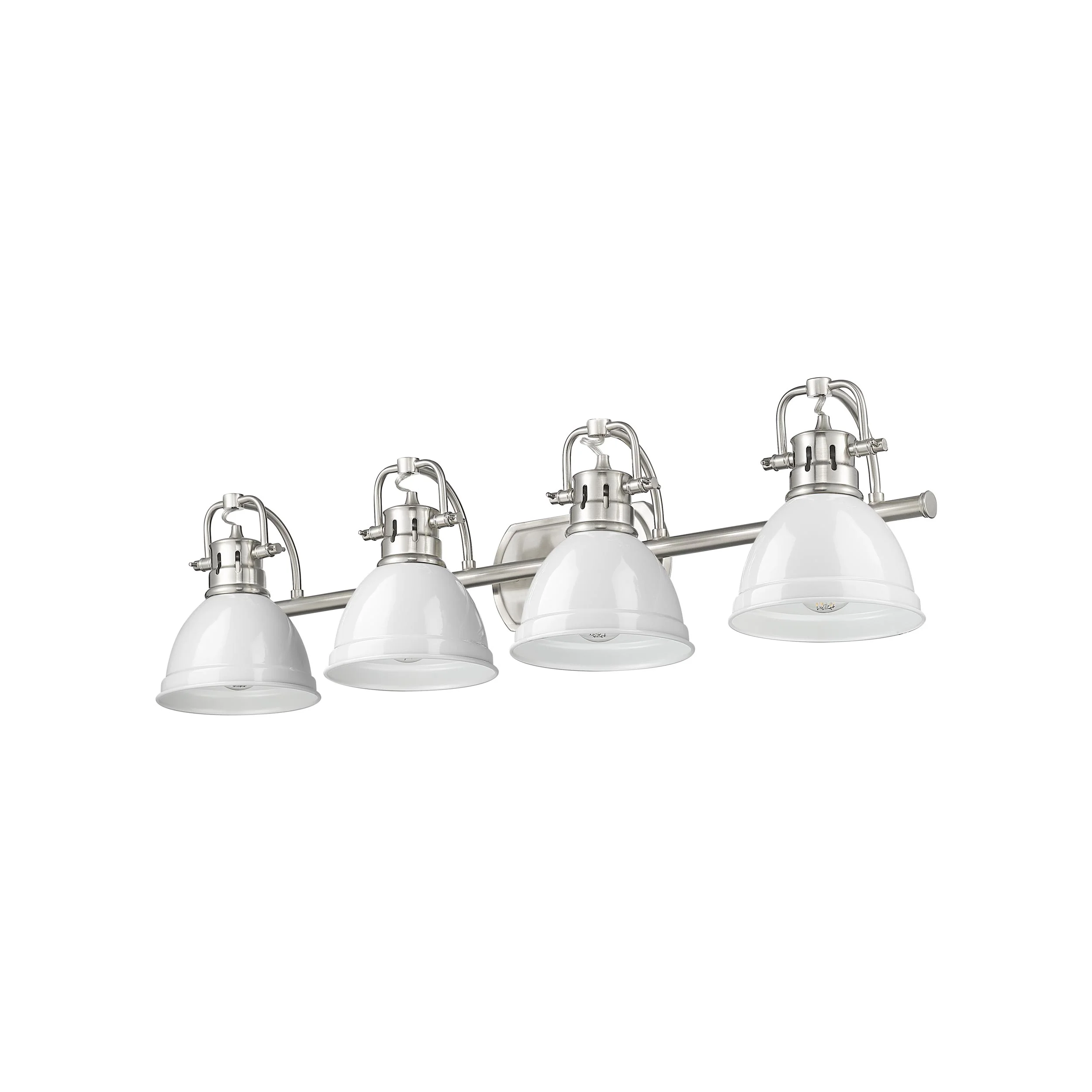 Duncan 4-light Vanity in Pewter and White shade - Image 3