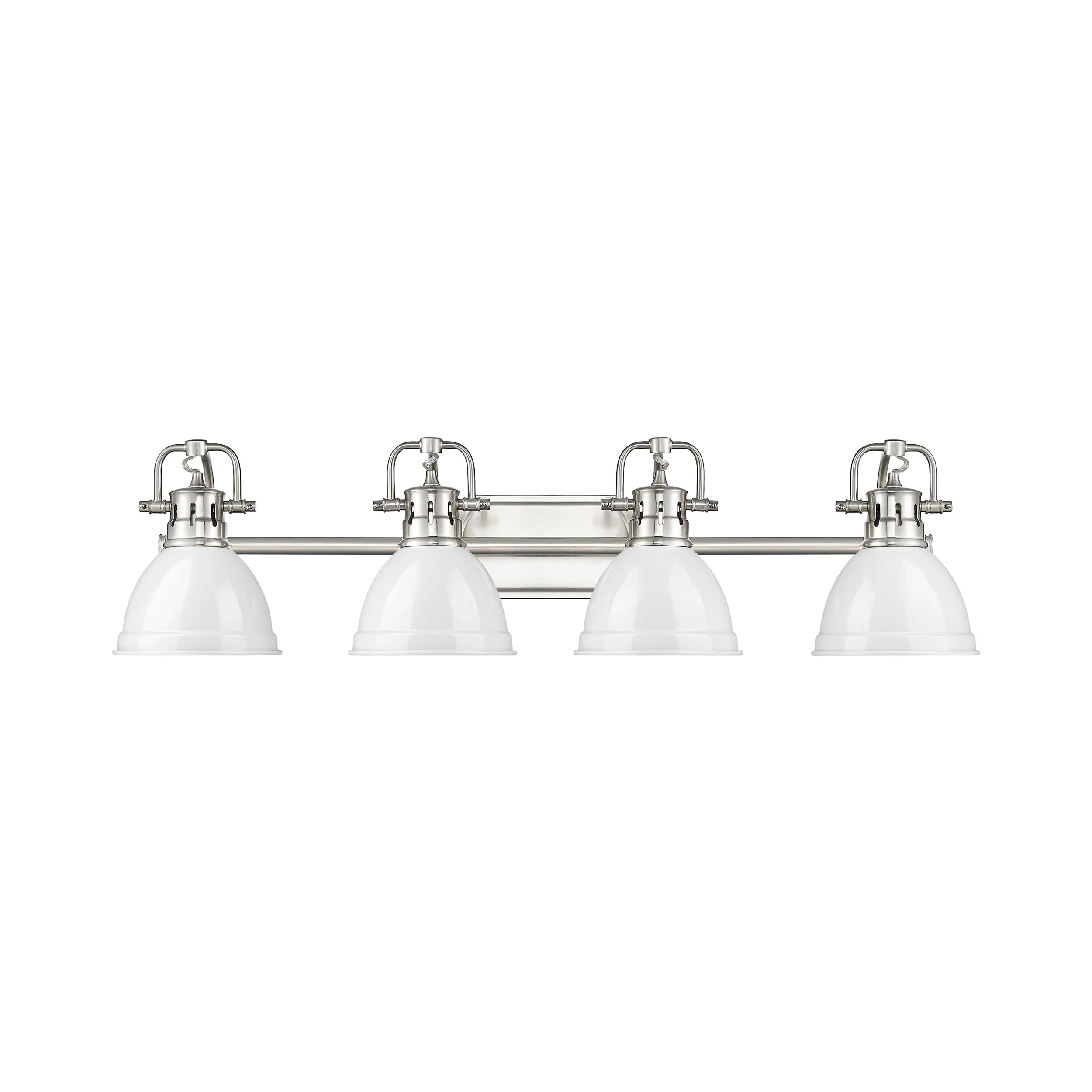 Duncan 4-light Vanity in Pewter and White shade - Image 5