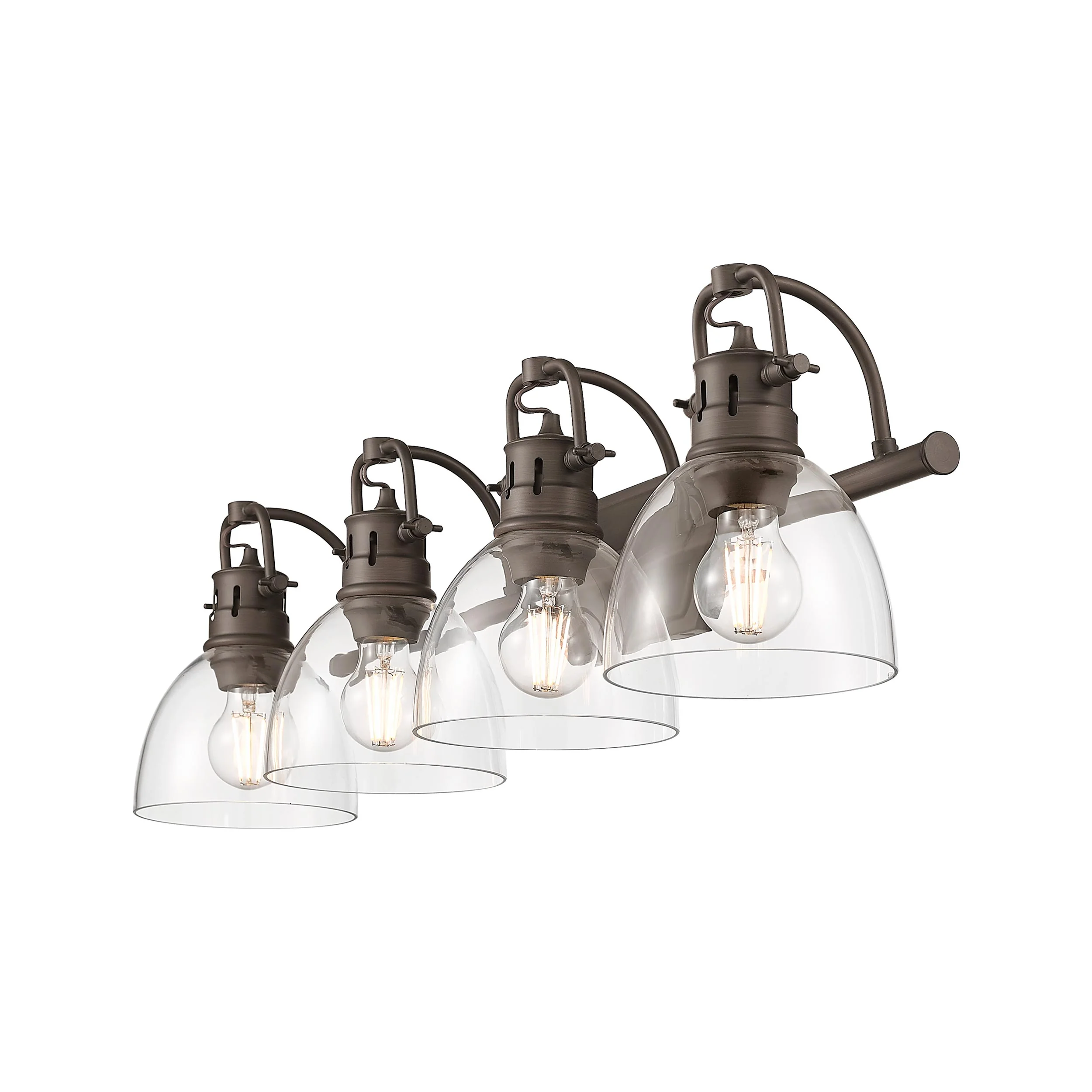 Duncan 4-light Vanity in Rubbed Bronze and Clear Glass - Image 3
