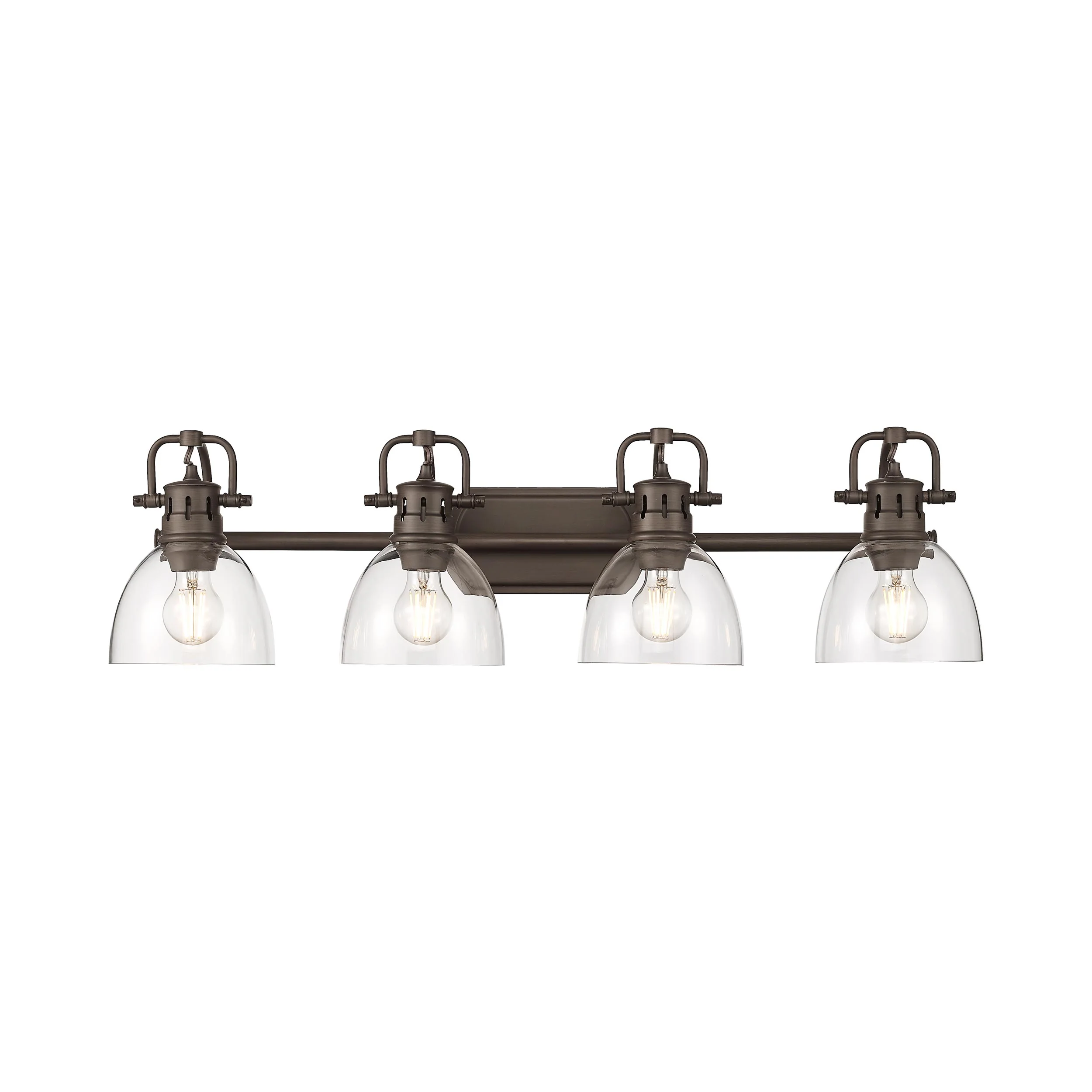 Duncan 4-light Vanity in Rubbed Bronze and Clear Glass - Image 5