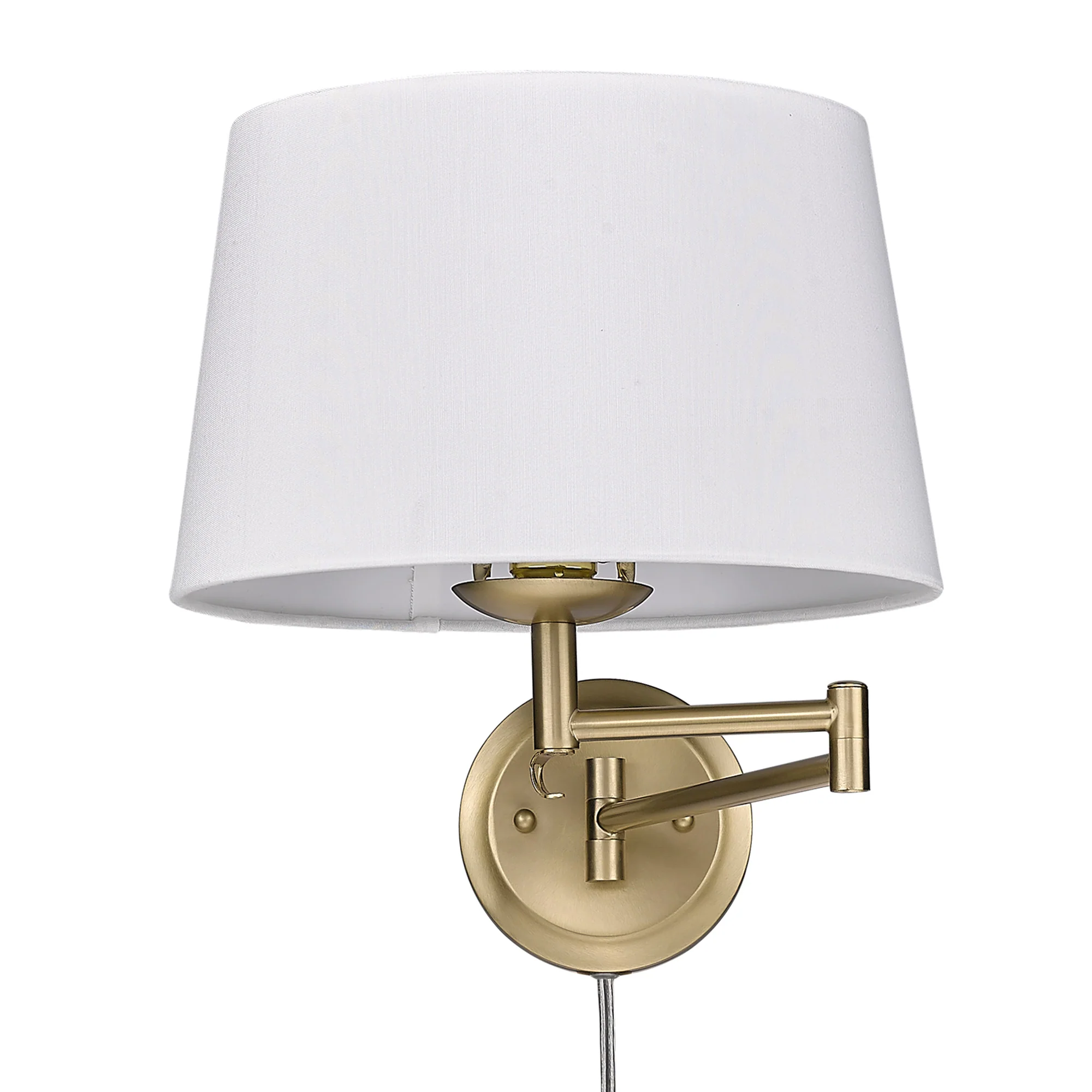 Eleanor 1-light Swing Arm Wall Lamp in Brushed Champagne Brass - Image 4