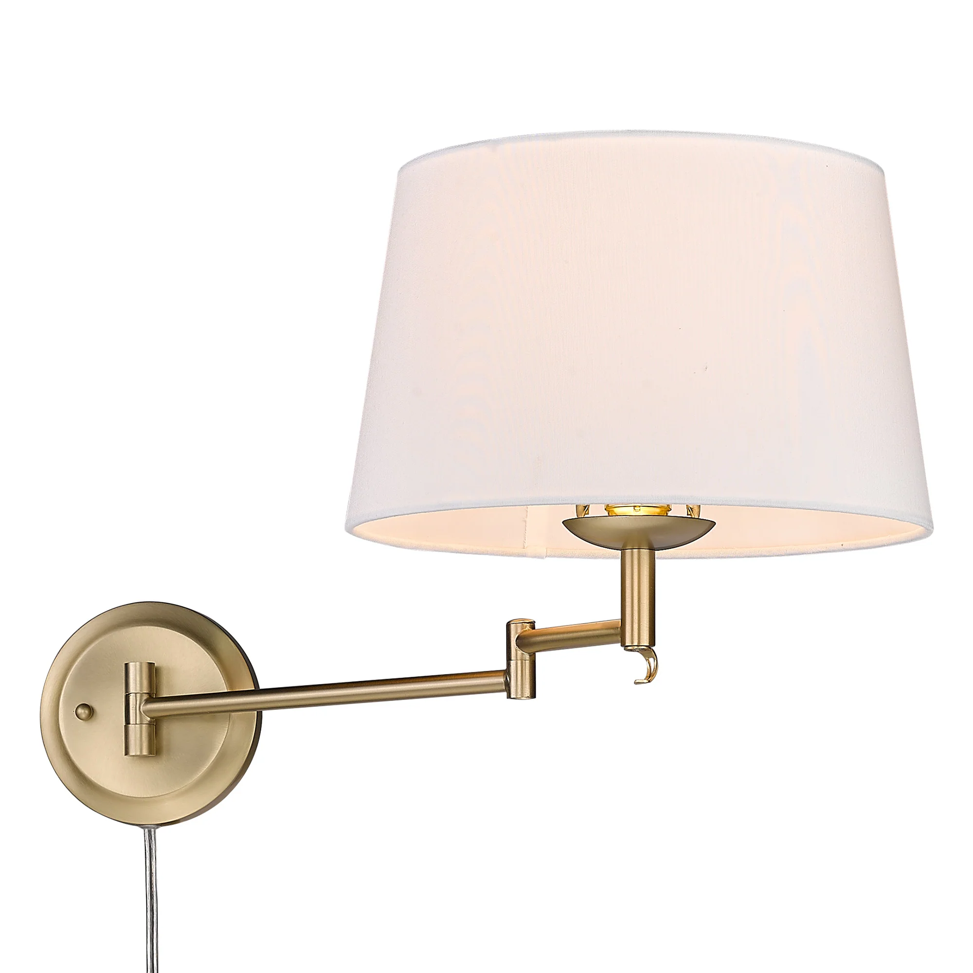 Eleanor 1-light Swing Arm Wall Lamp in Brushed Champagne Brass - Image 5