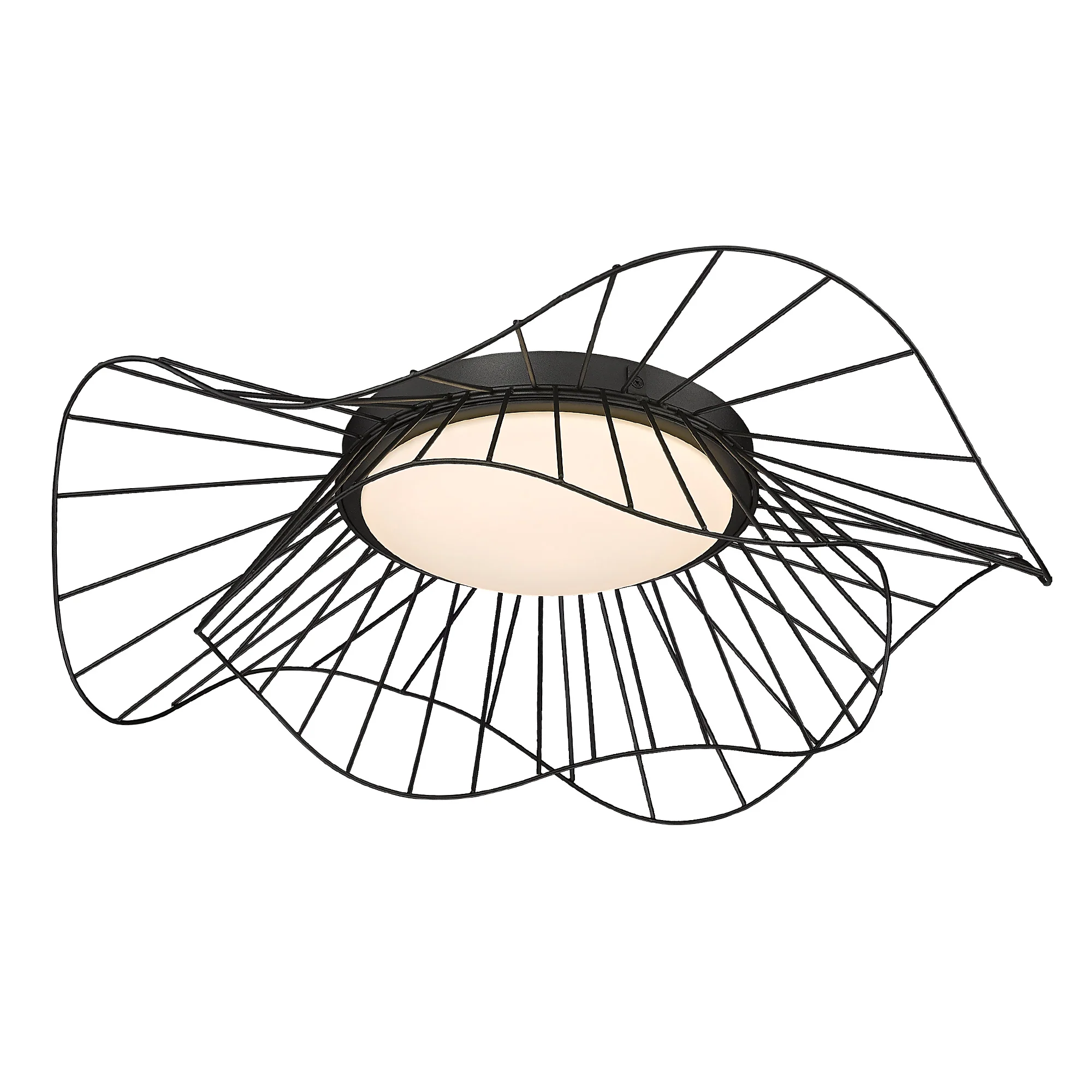 Elena Integrated LED Flush Mount in Natural Black - Image 3
