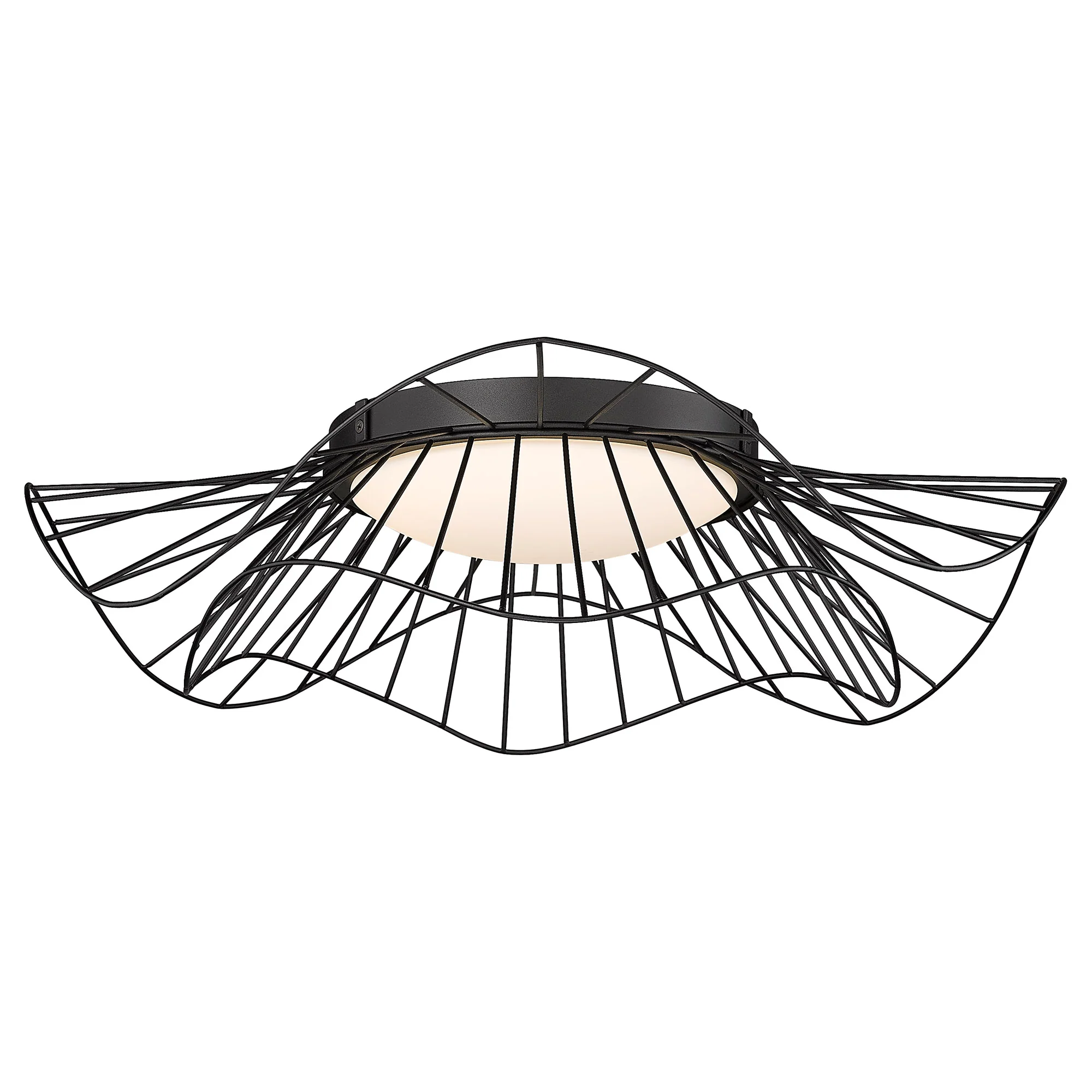 Elena Integrated LED Flush Mount in Natural Black - Image 4