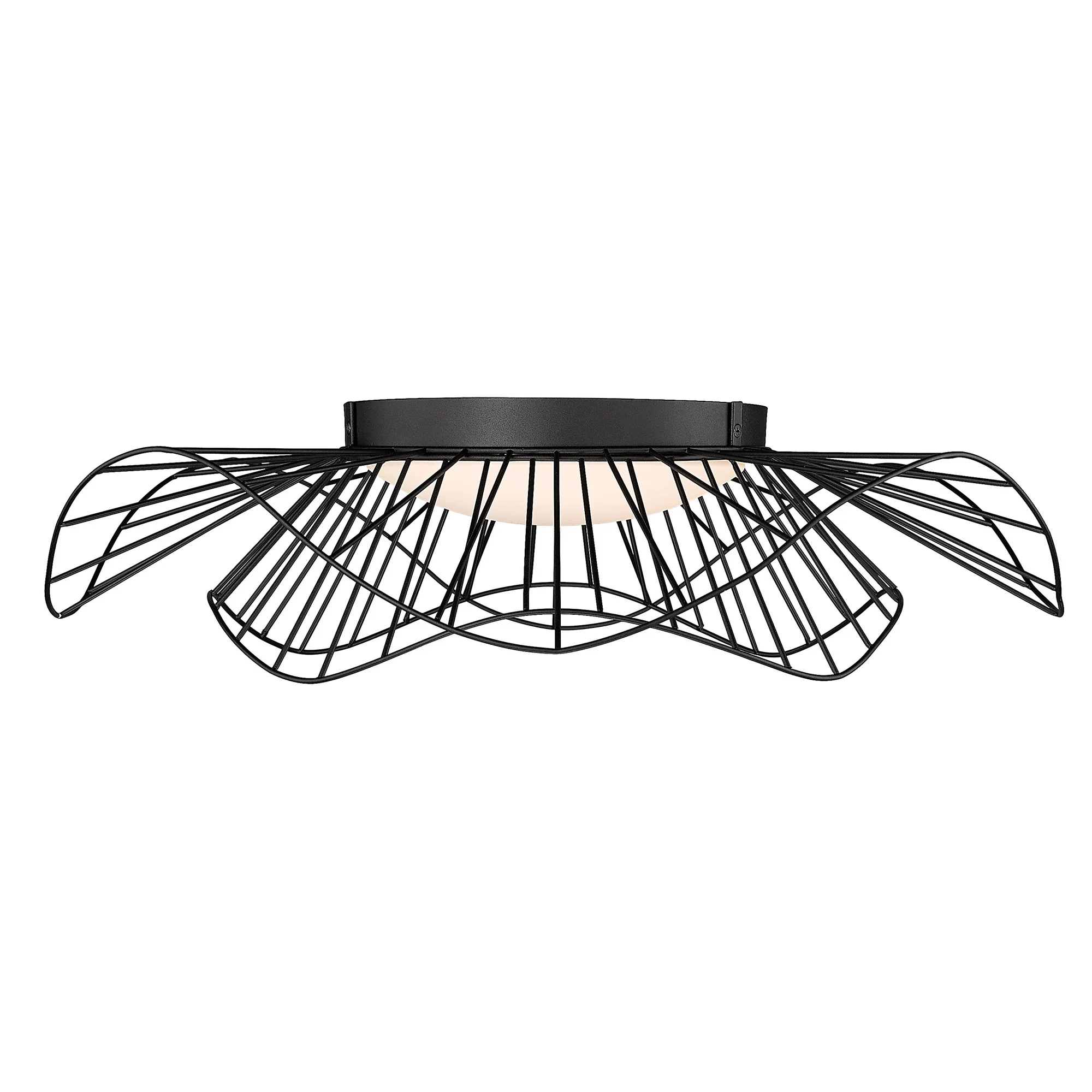 Elena Integrated LED Flush Mount in Natural Black - Image 5