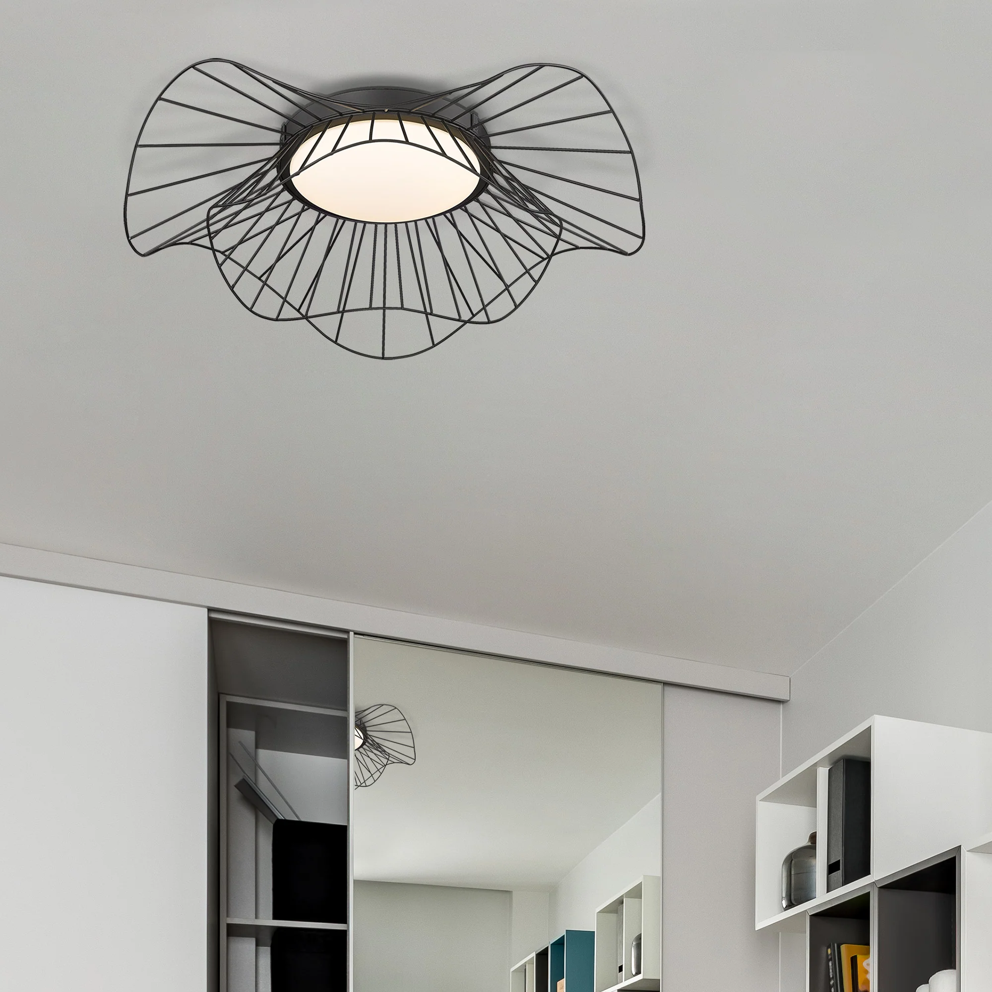 Elena Integrated LED Flush Mount in Natural Black - Image 6