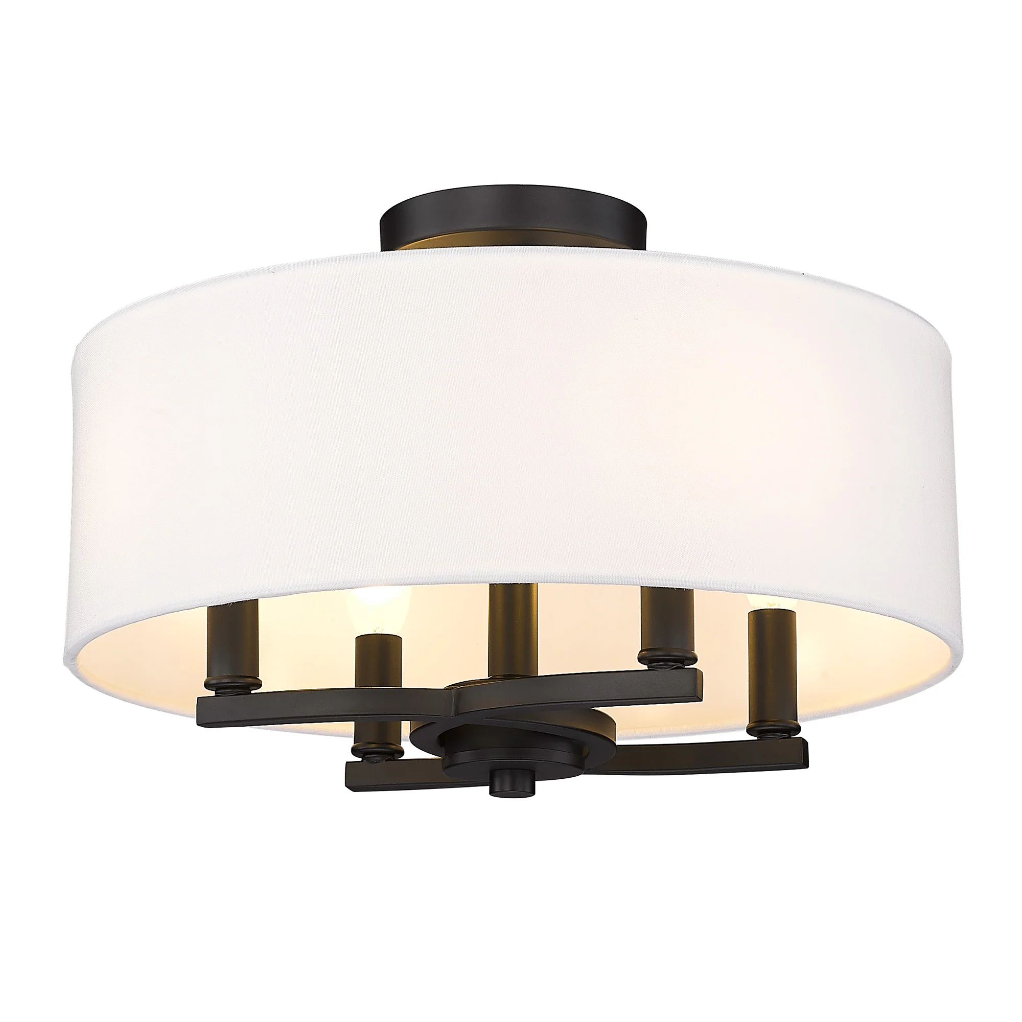 Eliana 4-light Semi-Flush Mount in Matte Black - Image 2