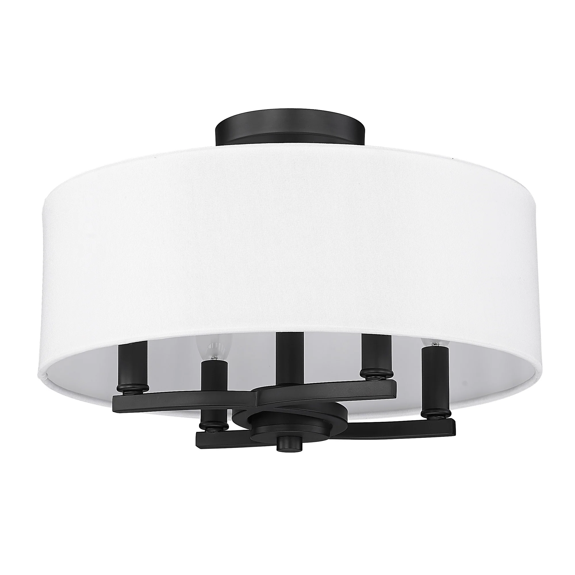 Eliana 4-light Semi-Flush Mount in Matte Black - Image 3