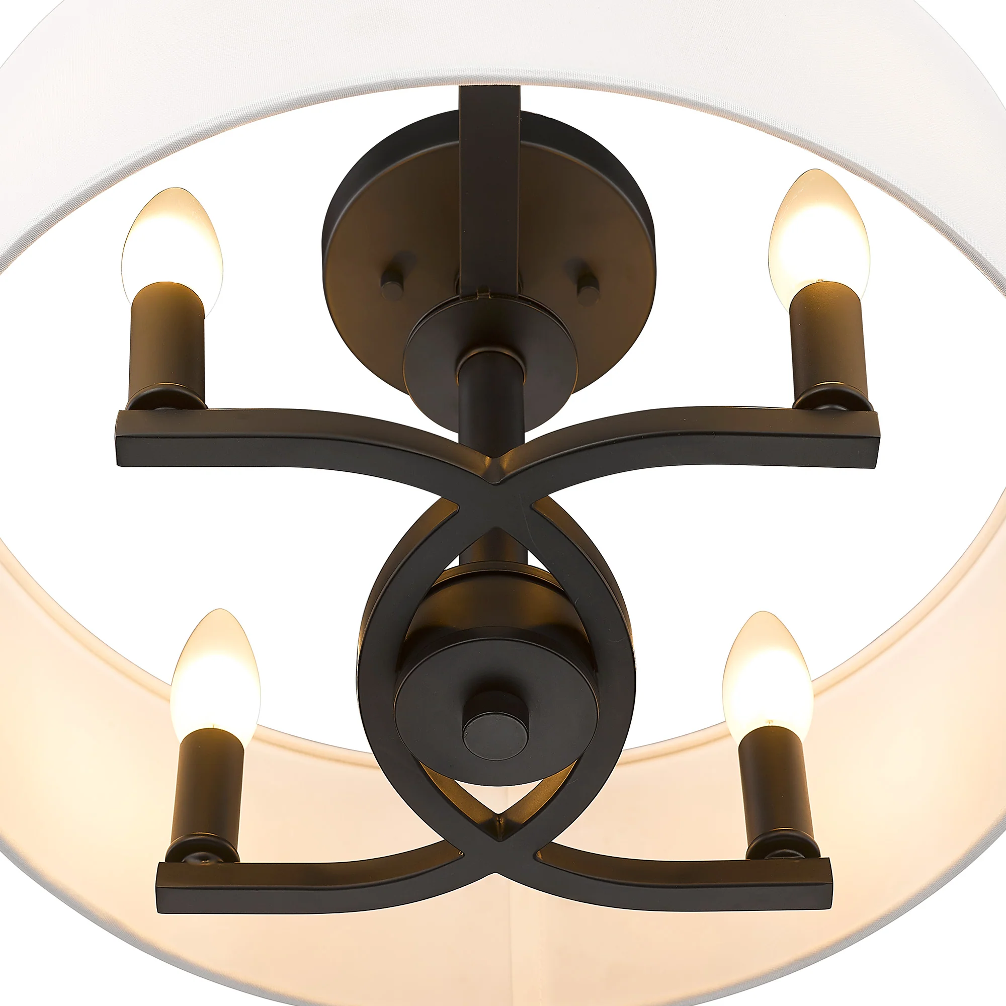 Eliana 4-light Semi-Flush Mount in Matte Black - Image 5