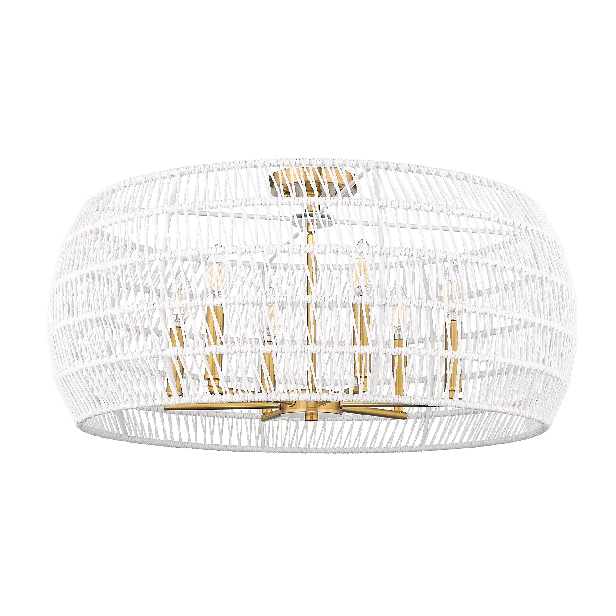 Ellie 6-light Semi-Flush Mount in Modern Brushed Gold - Image 2
