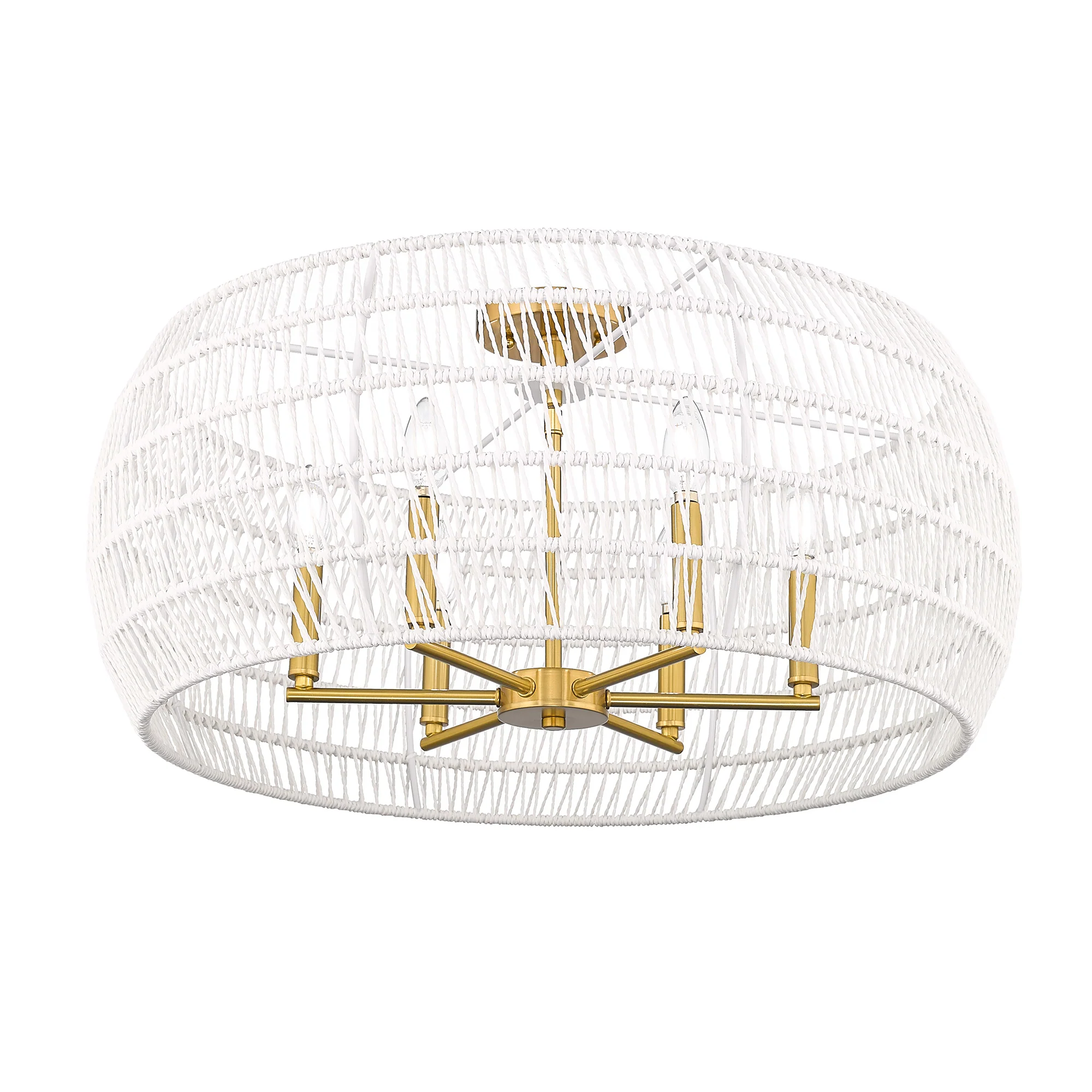 Ellie 6-light Semi-Flush Mount in Modern Brushed Gold - Image 5