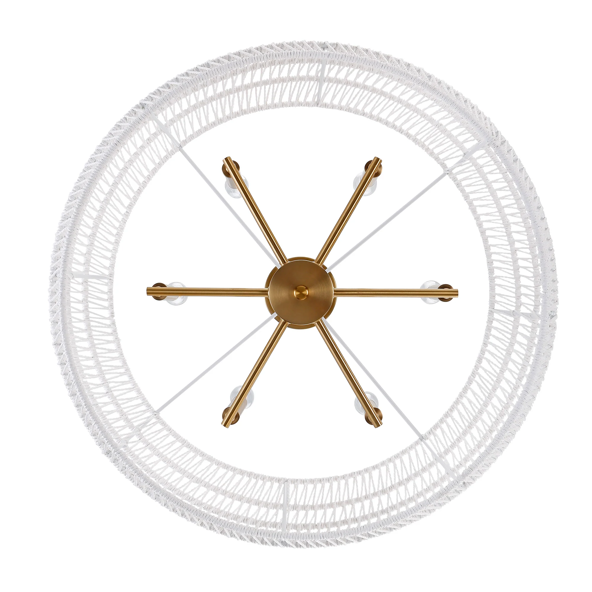 Ellie 6-light Semi-Flush Mount in Modern Brushed Gold - Image 6