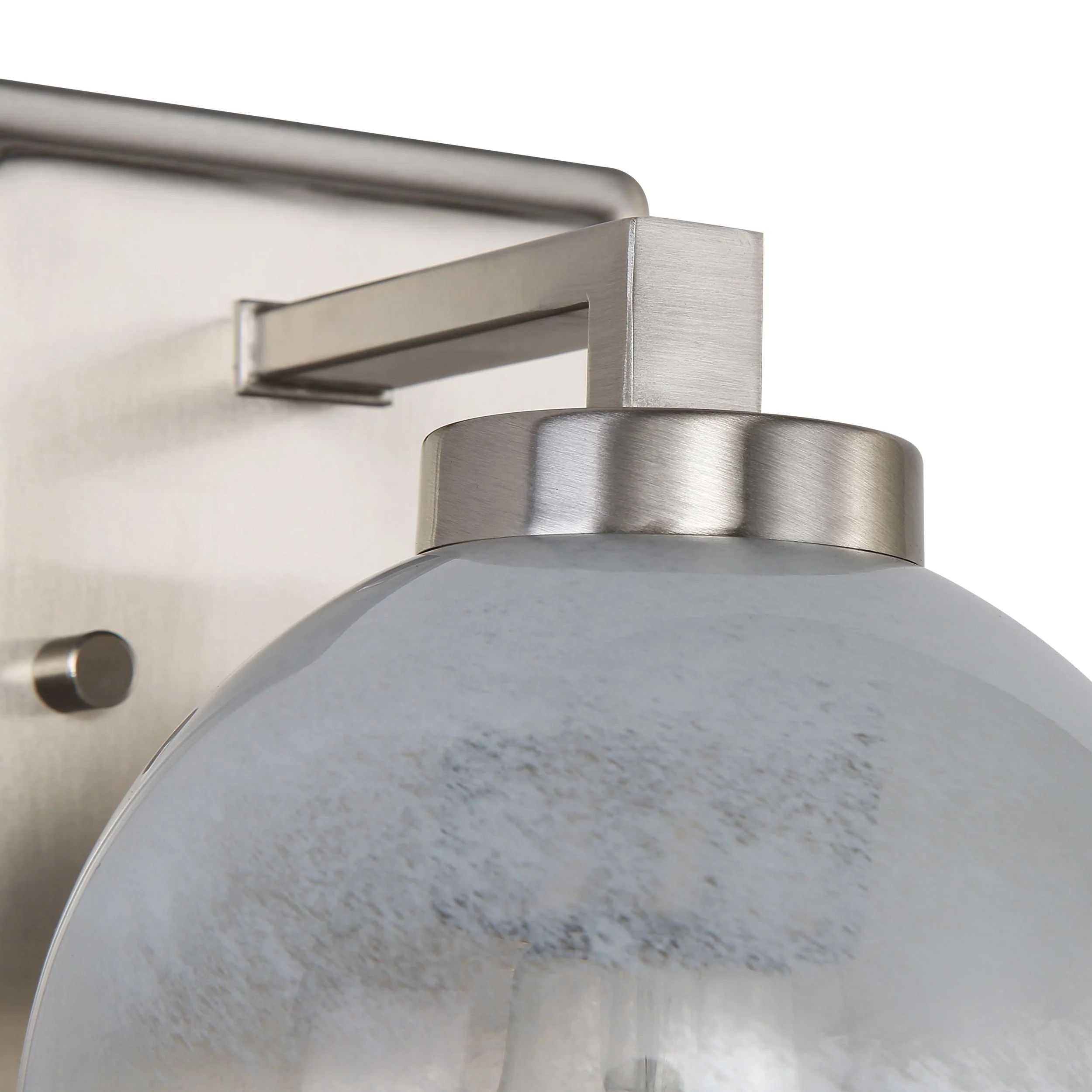 Elliott 1-light Vanity in Pewter and Clear Alabaster Glass - Image 6