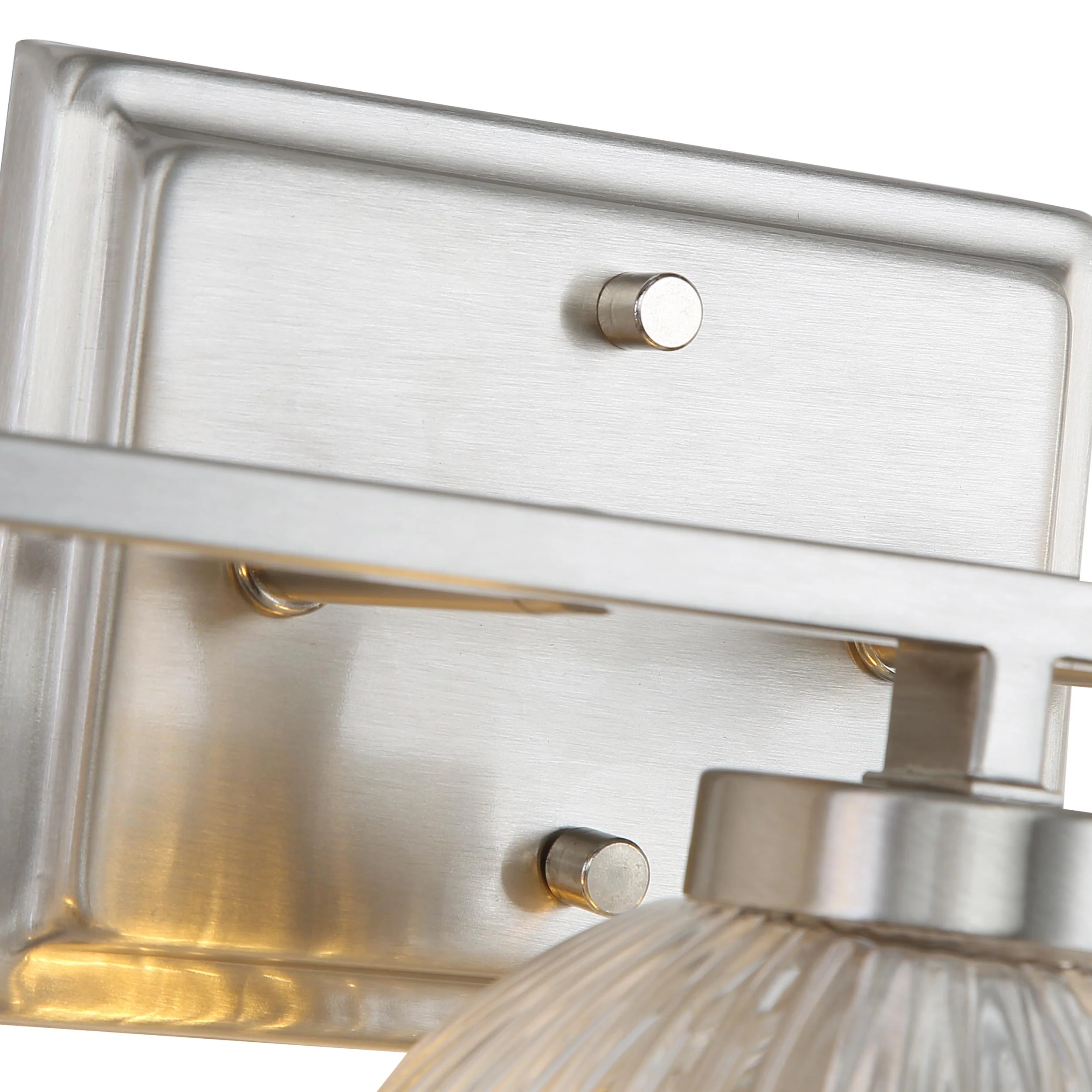 Elliott 3-light Vanity in Pewter and Clear Ribbed Glass - Image 6