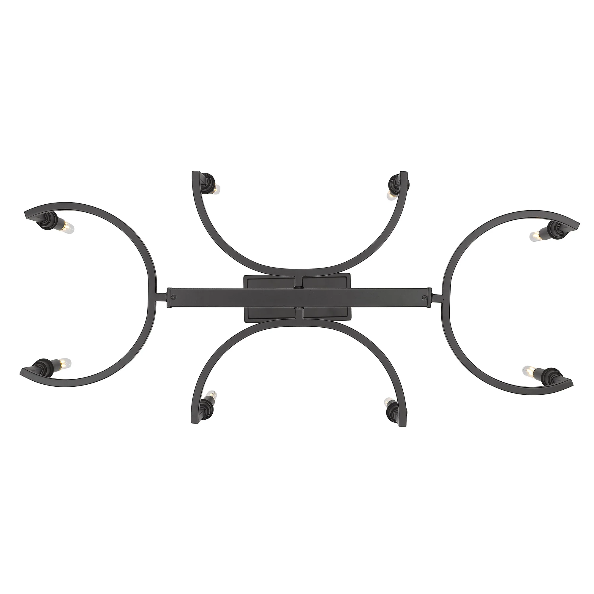 Ellyn 8-light Island Light in Matte Black - Image 4