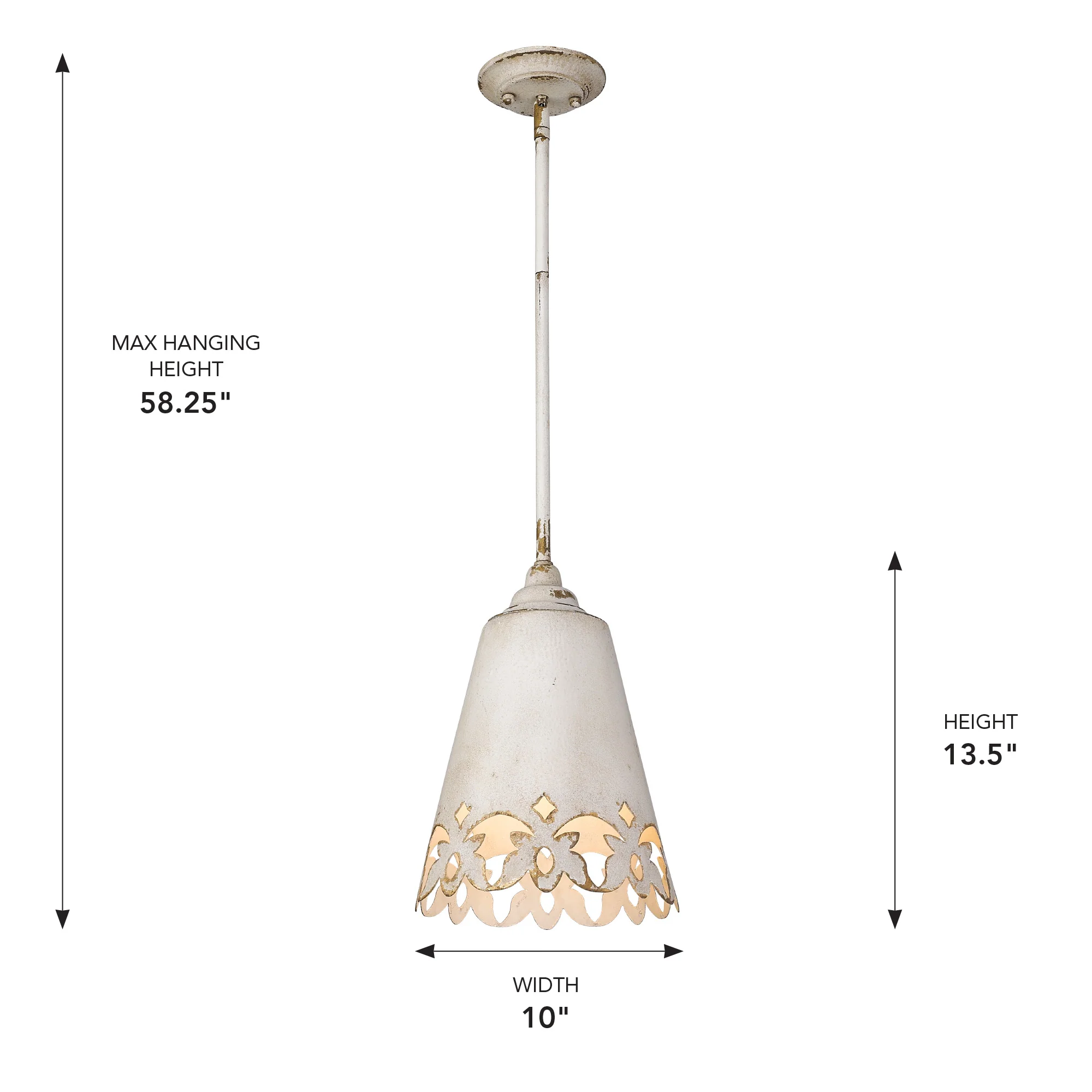 Eloise 1-light Pendant in Antique Ivory - Image 5