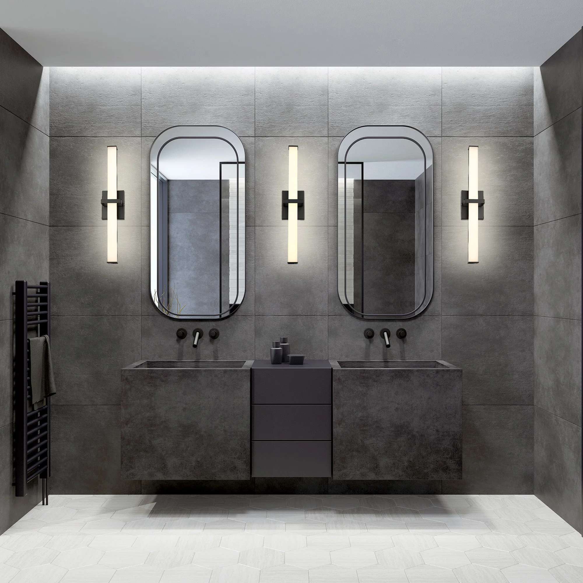 Elon Integrated LED 24in Vanity in Matte Black - Image 4