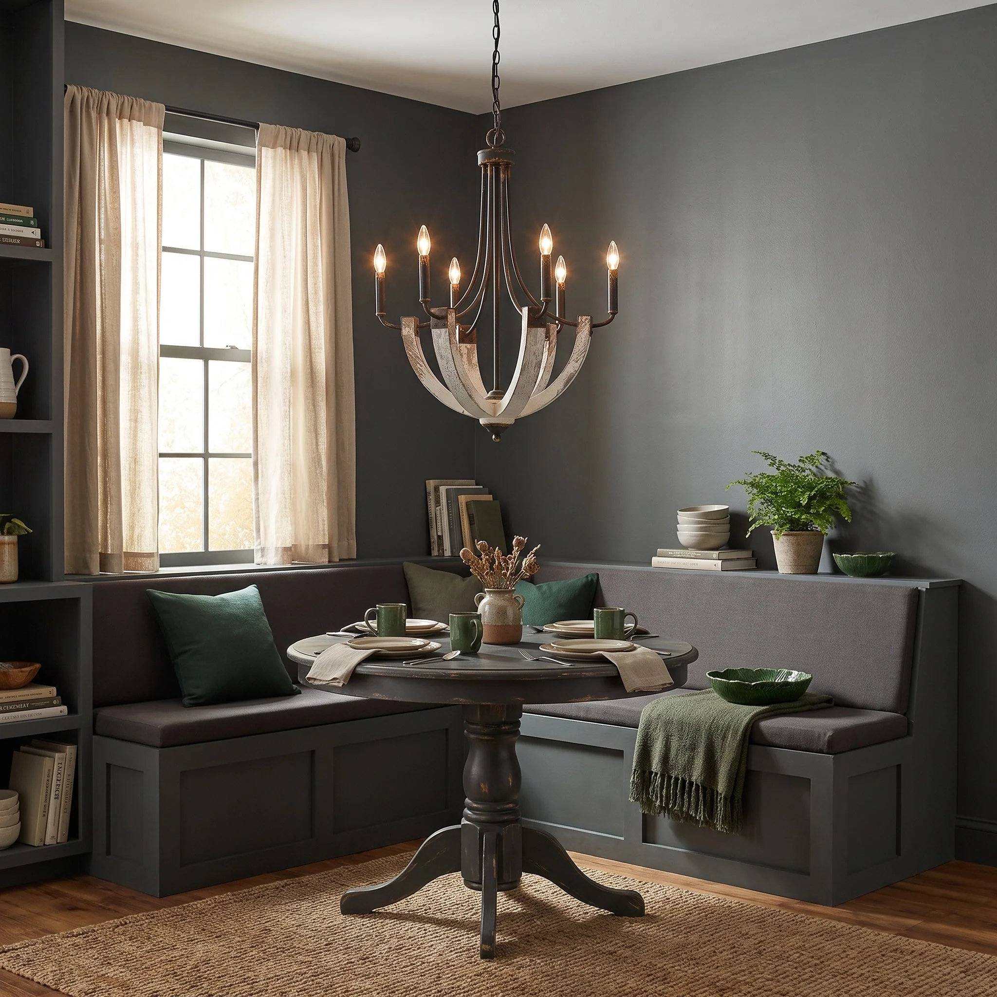 Elwood 6-light Chandelier in Antique Black Iron - Image 7