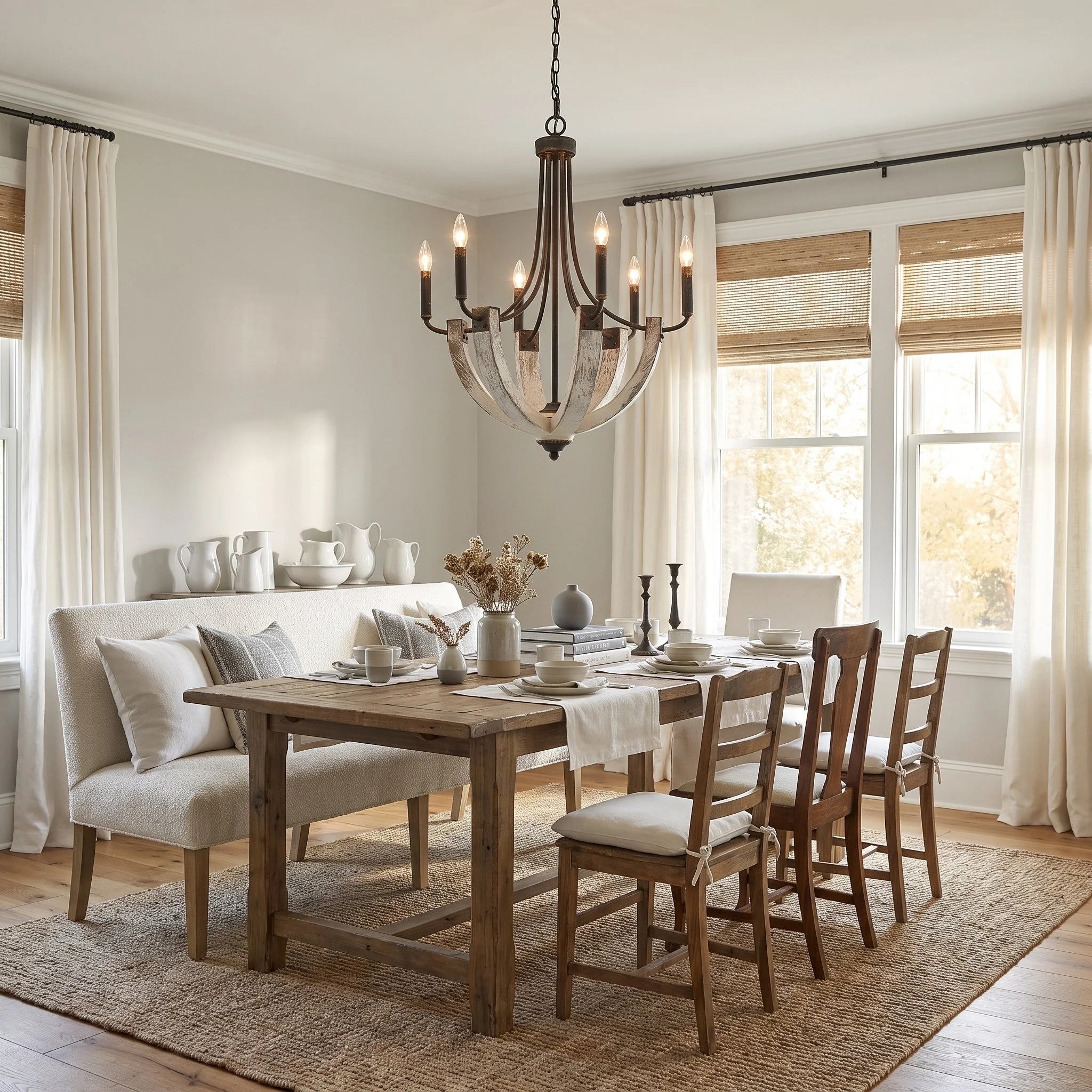 Elwood 6-light Chandelier in Antique Black Iron - Image 8