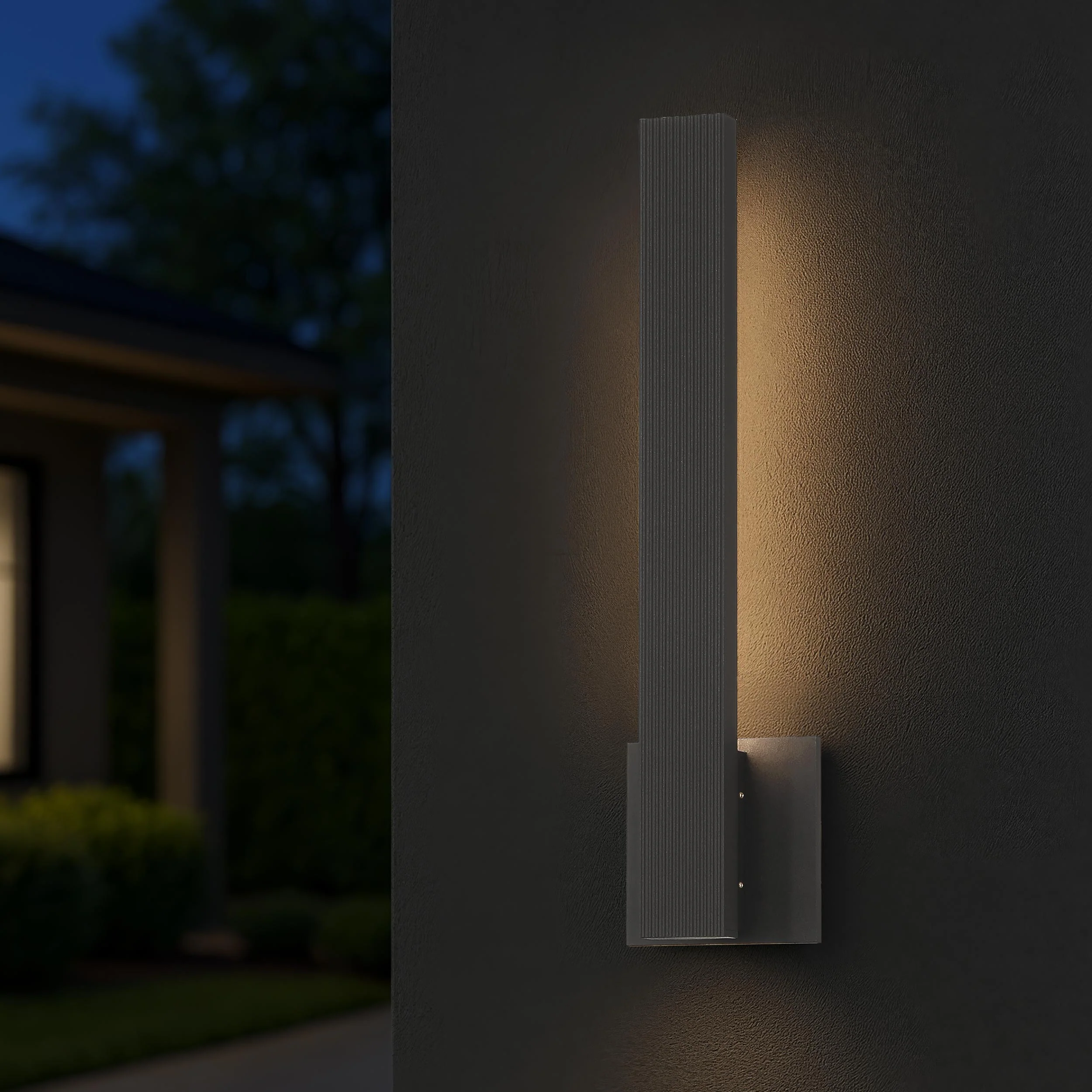Enso Integrated LED 18" Outdoor Wall in Textured Black - Image 7