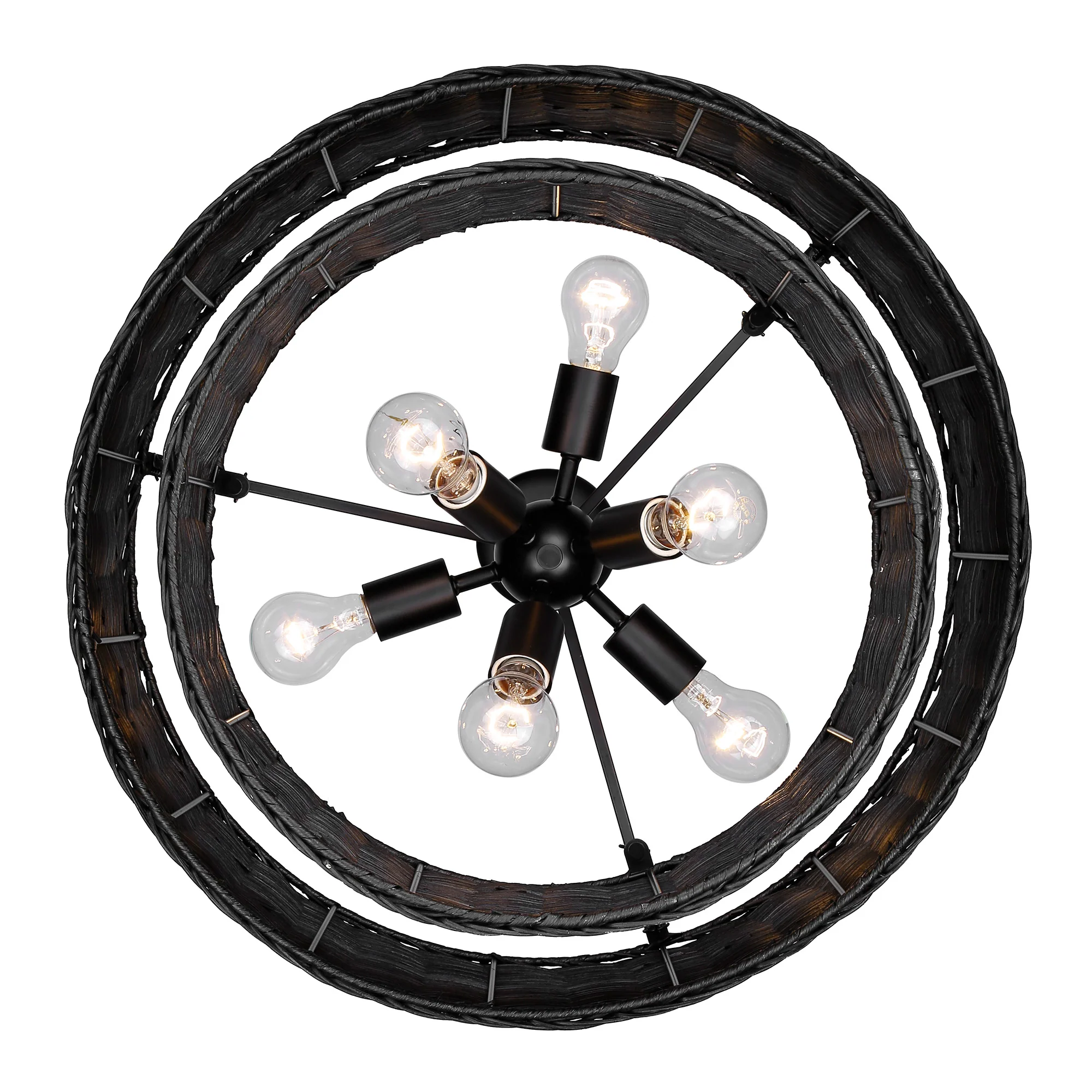 Erma 6-light Chandelier in Matte Black - Image 5