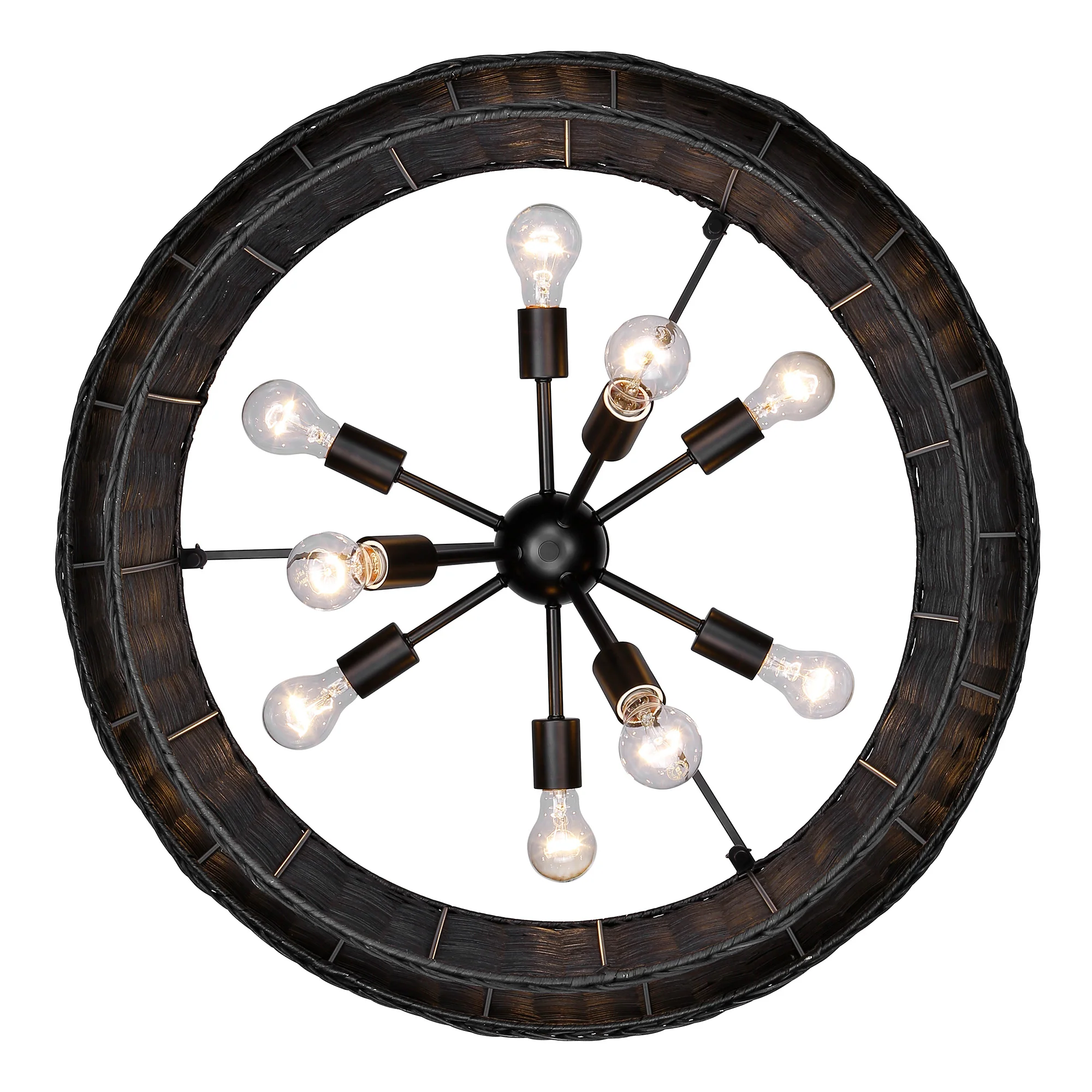 Erma 9-light Chandelier in Matte Black - Image 5