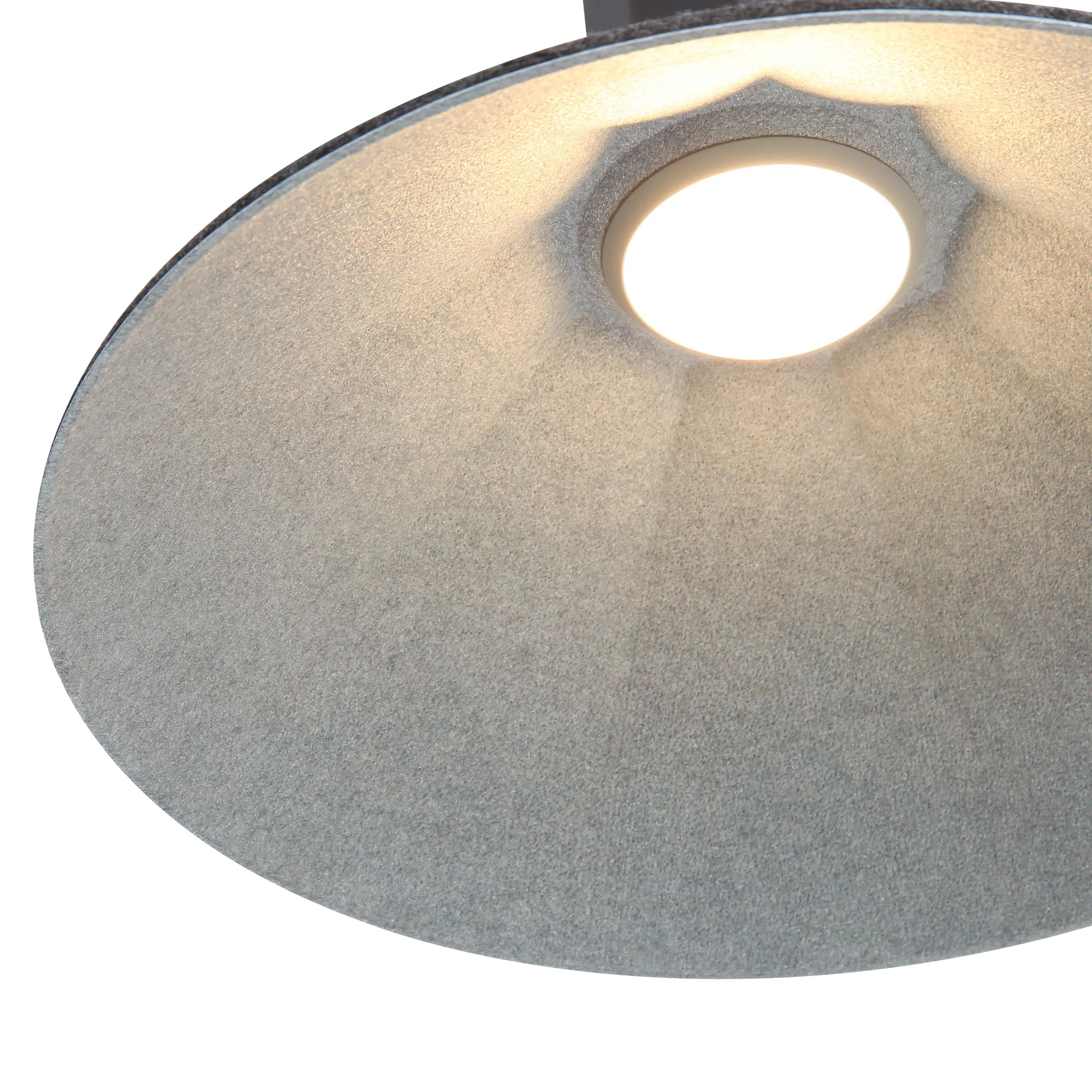 Faroe 13in Integrated LED Pendant in Flecked Black/Grey Felt - Image 5