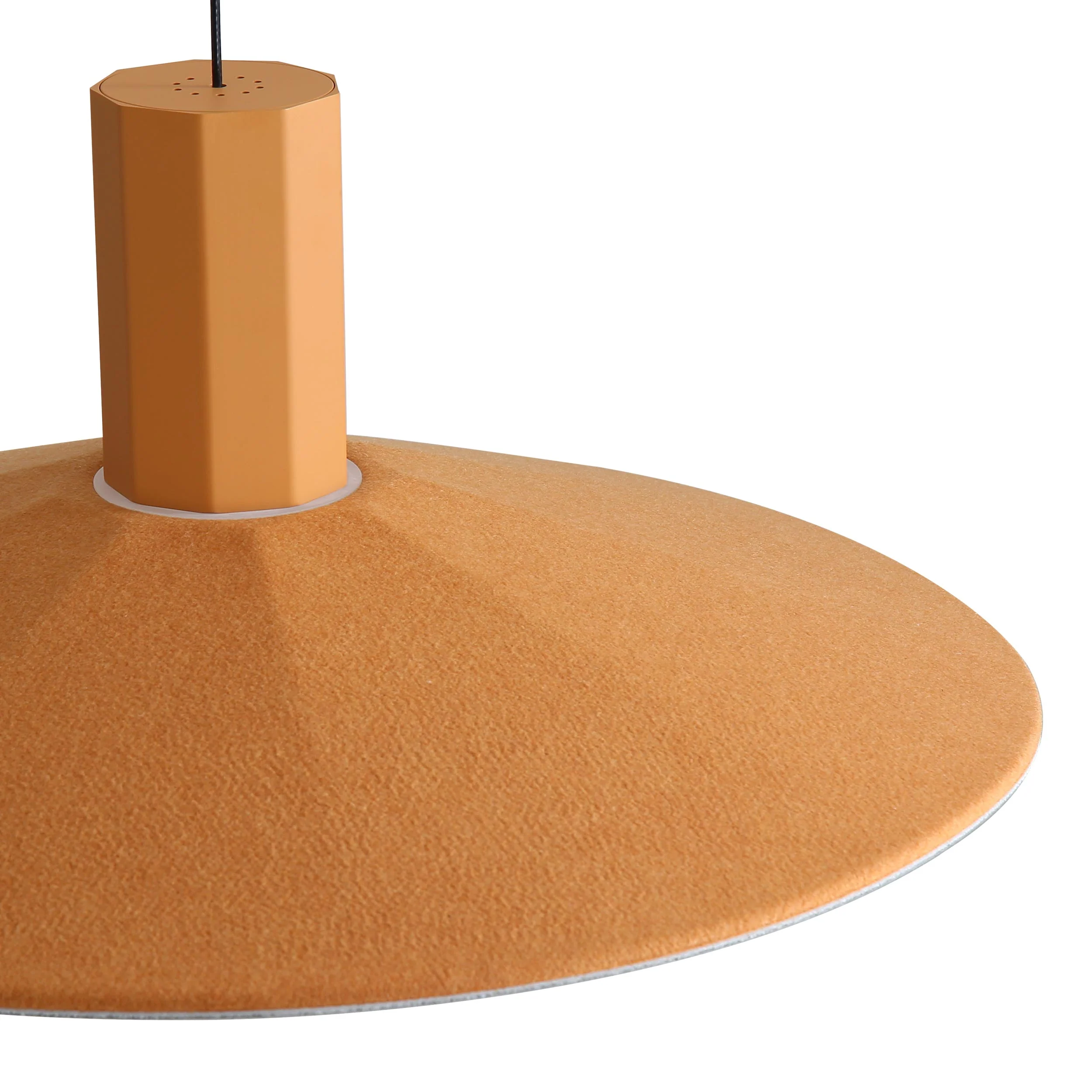 Faroe 20in Integrated LED Pendant in Earth Yellow/Grey Felt - Image 5