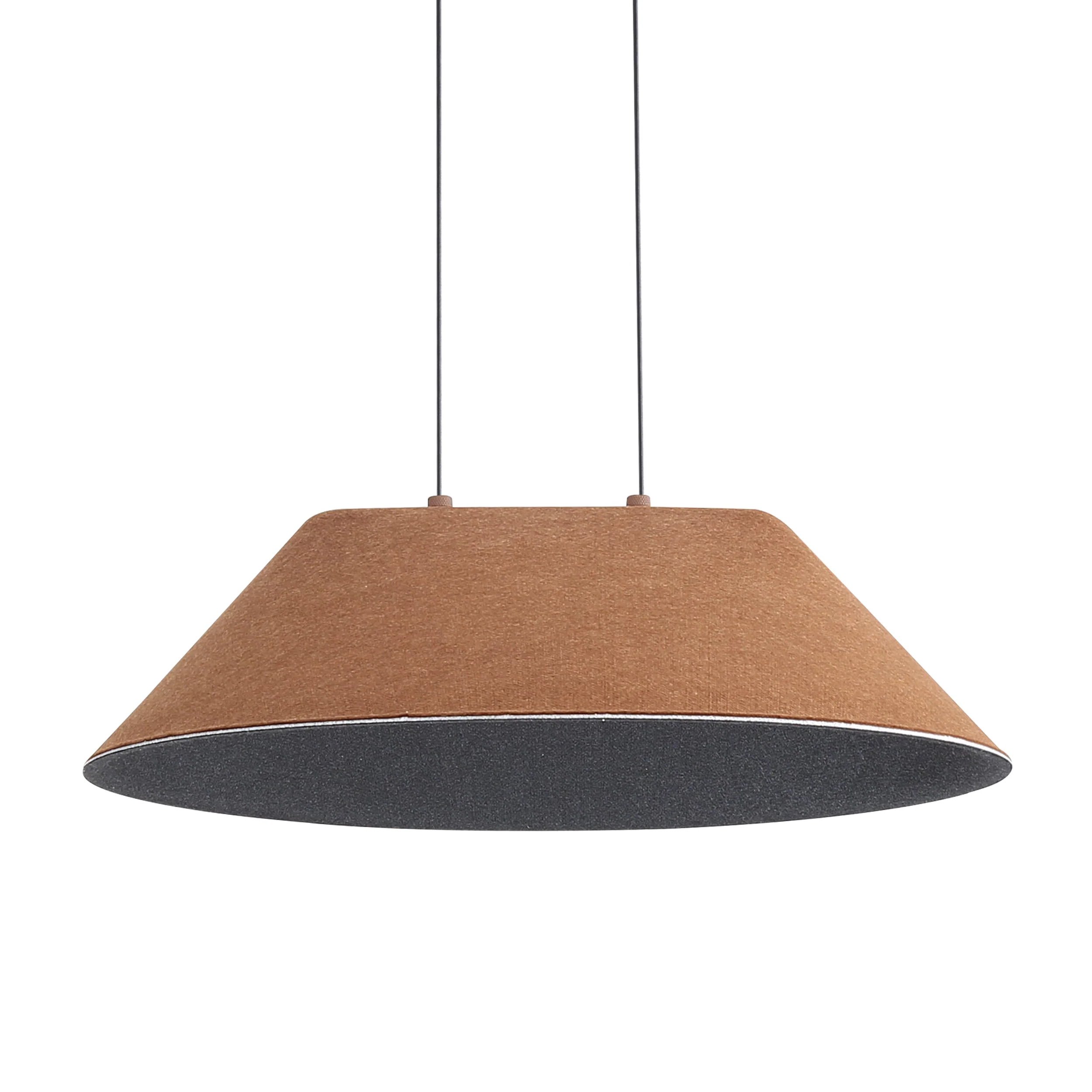 Faroe 21in Integrated LED Pendant in Coffee/Black Felt