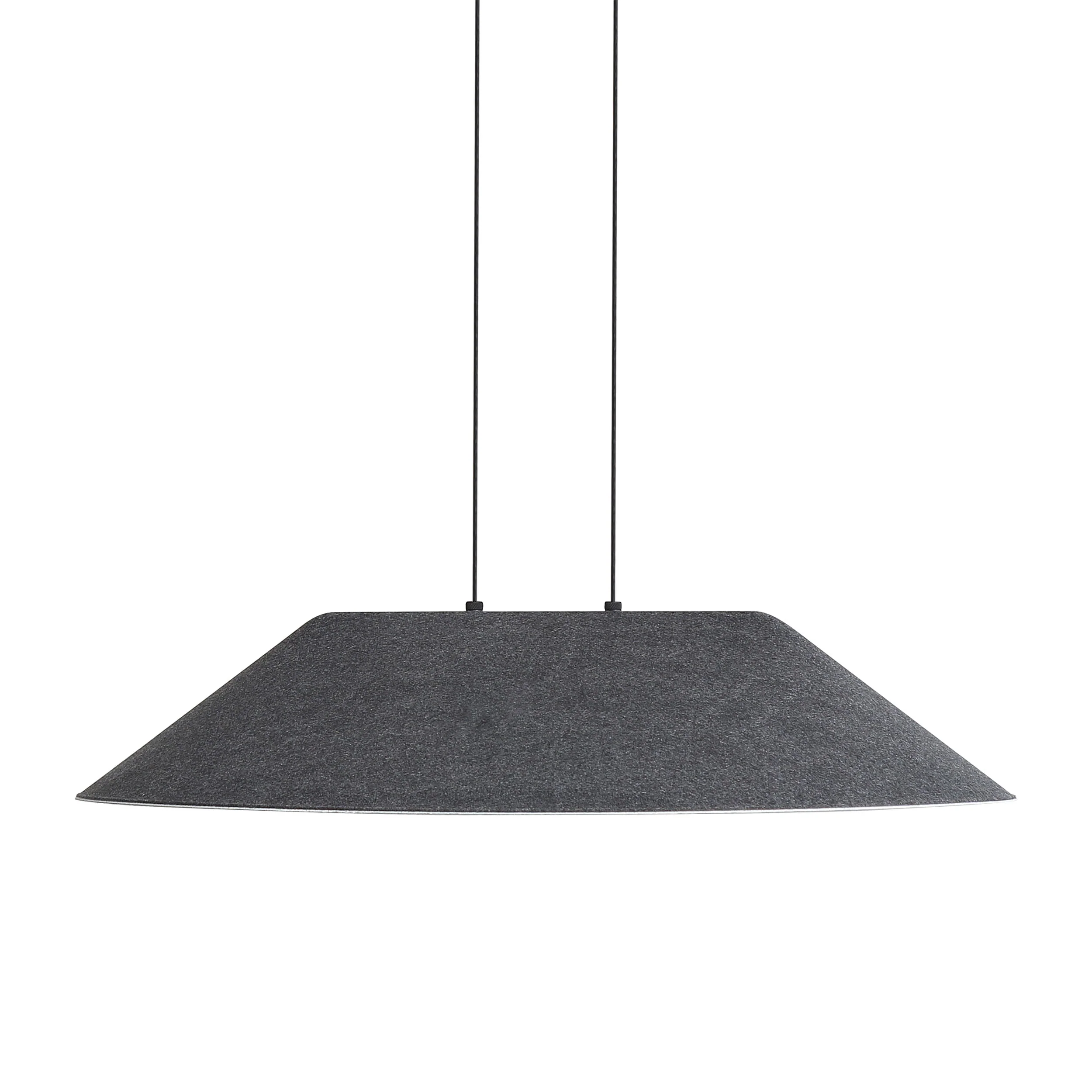 Faroe 30in Integrated LED Pendant in Flecked Black/Grey Felt