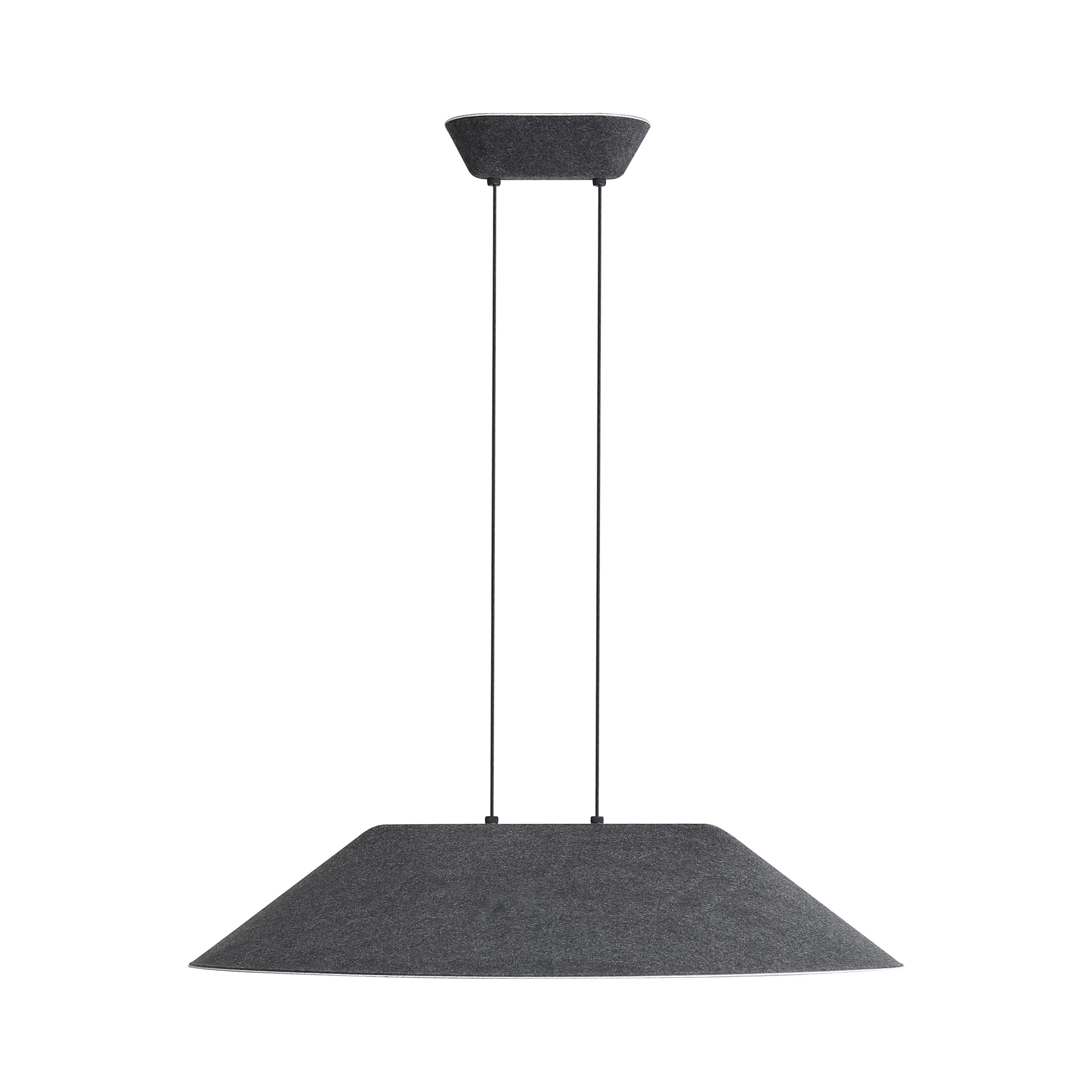 Faroe 30in Integrated LED Pendant in Flecked Black/Grey Felt - Image 2