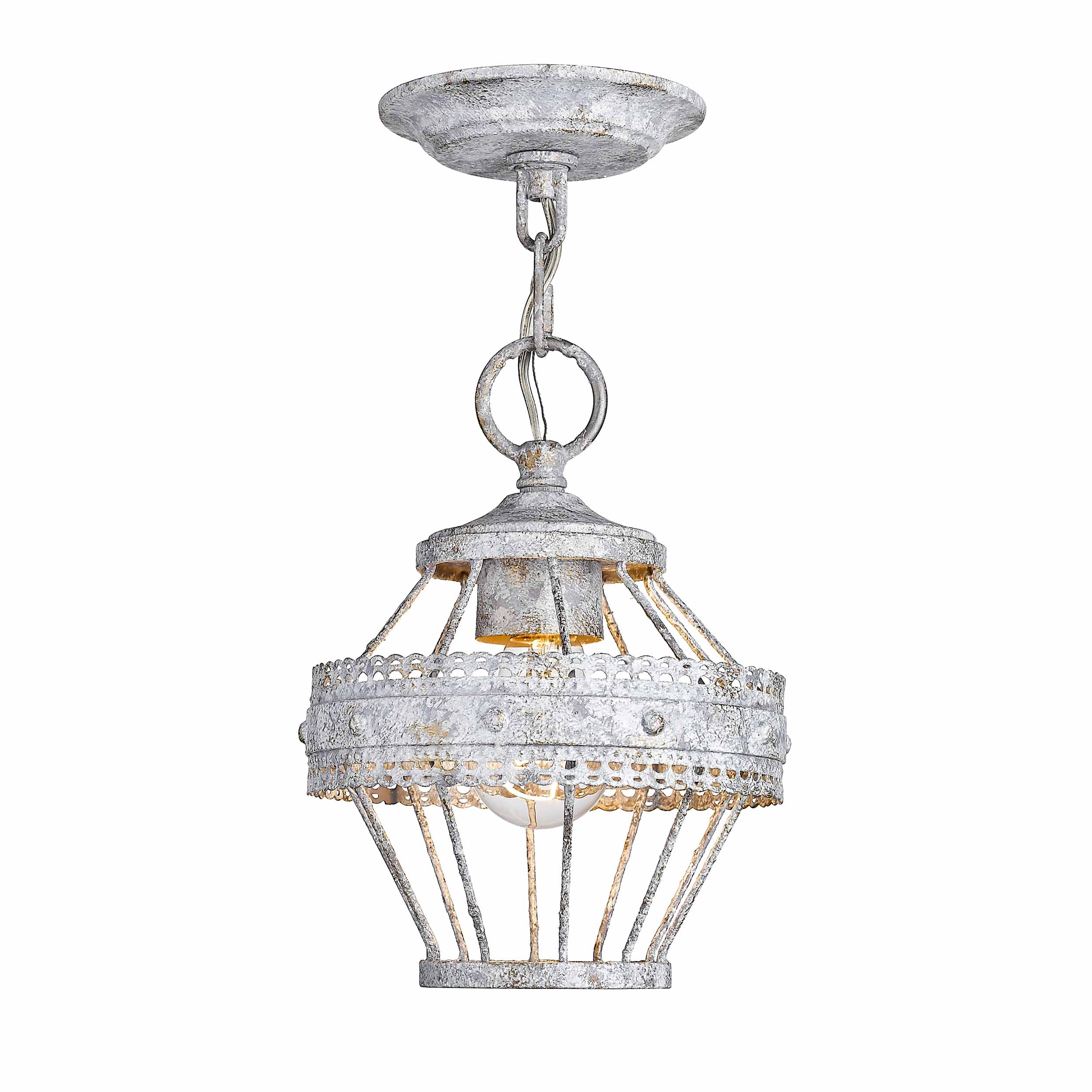 Ferris 1-light Semi-Flush Mount in Oyster - Image 3