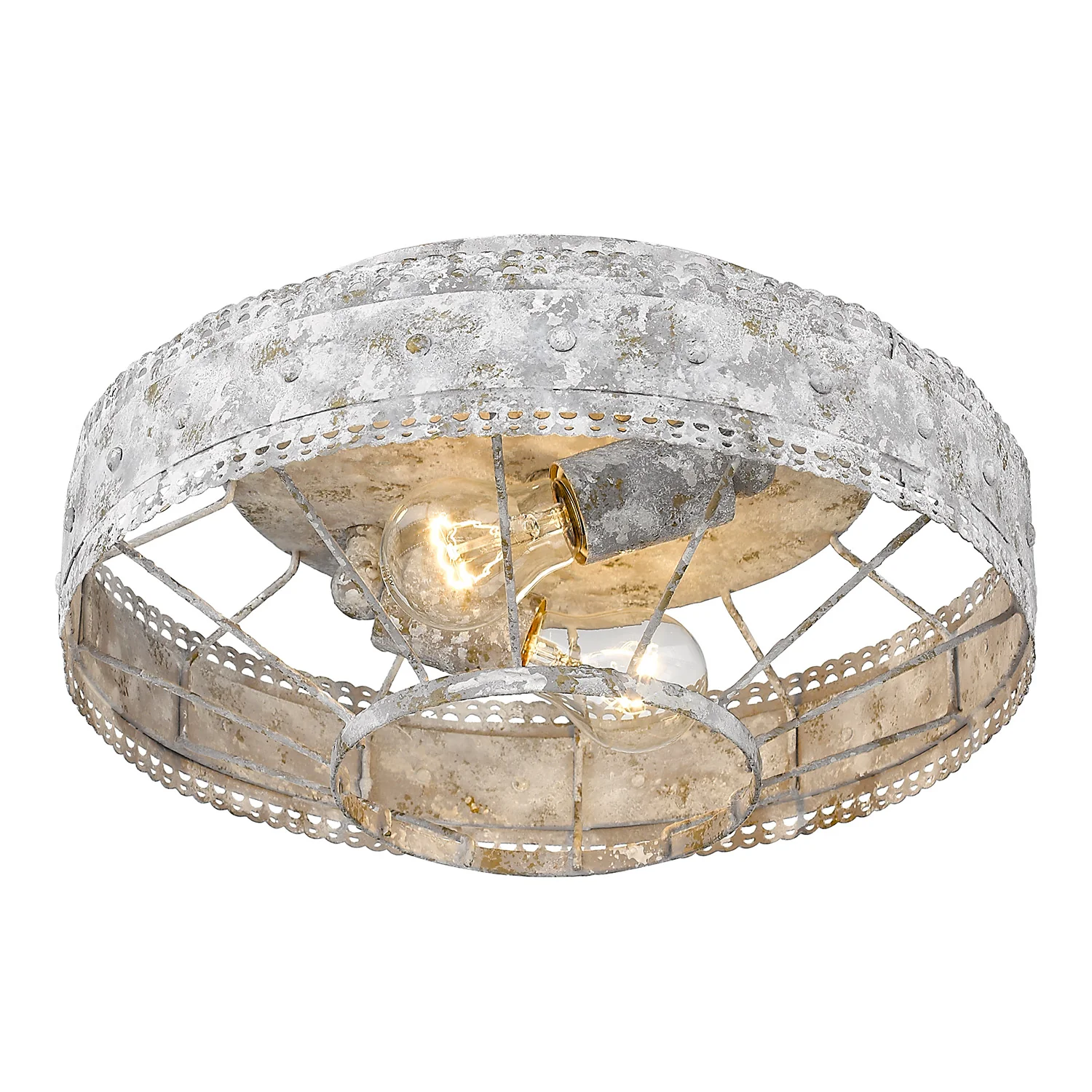 Ferris 2-light Flush Mount in Oyster - Image 3