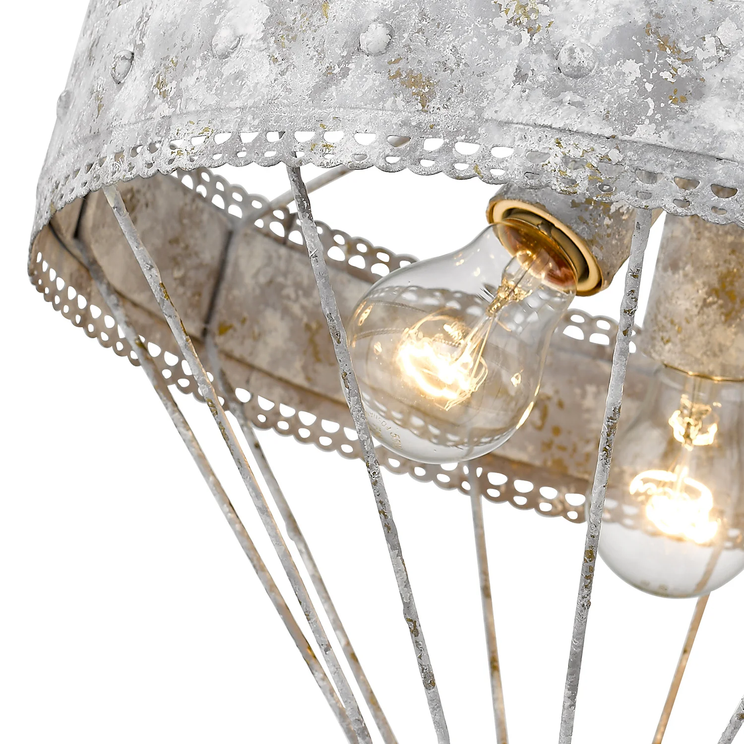 Ferris 3-light Semi-Flush Mount in Oyster - Image 3
