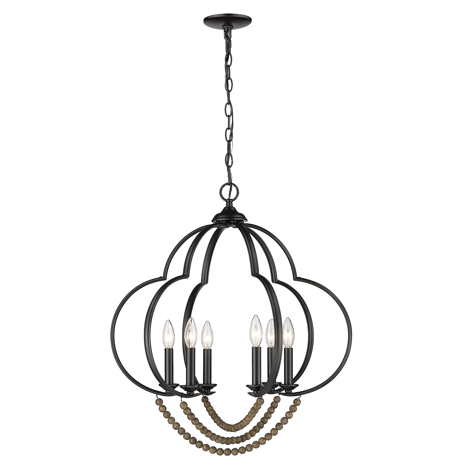Flori 6-light Pendant in Matte Black - Image 2