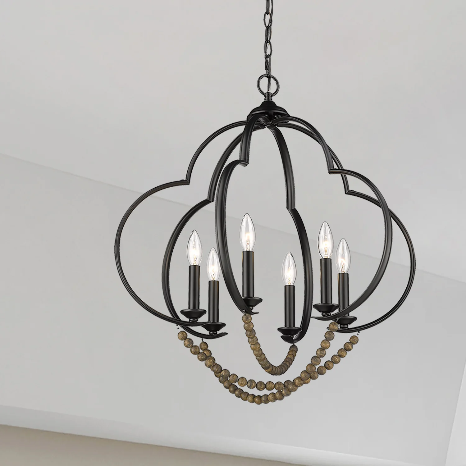 Flori 6-light Pendant in Matte Black - Image 6