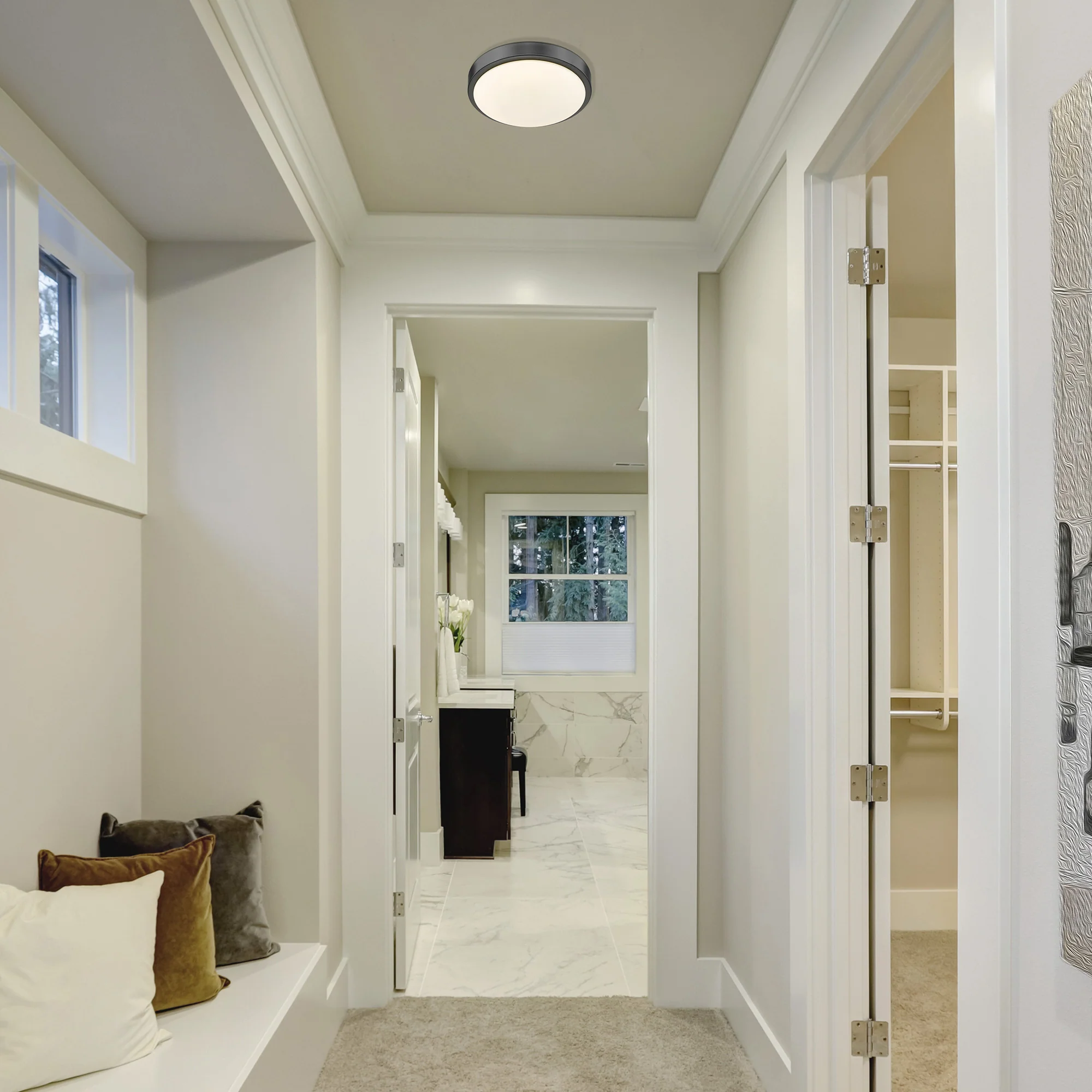 Gabi Integrated LED 10in Flush Mount in Matte Black - Image 4