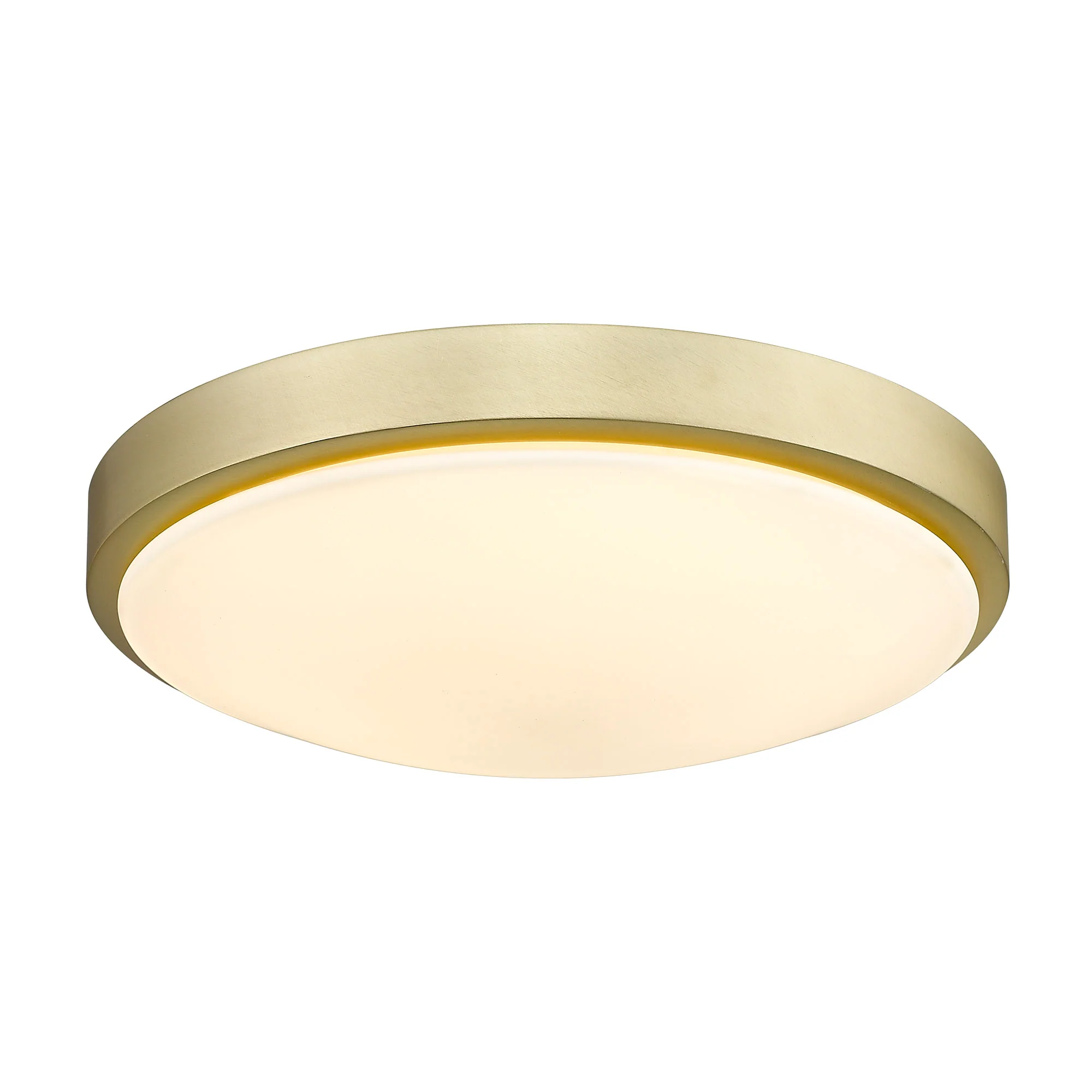 Gabi Integrated LED 12in Flush Mount in Brushed Champagne Brass